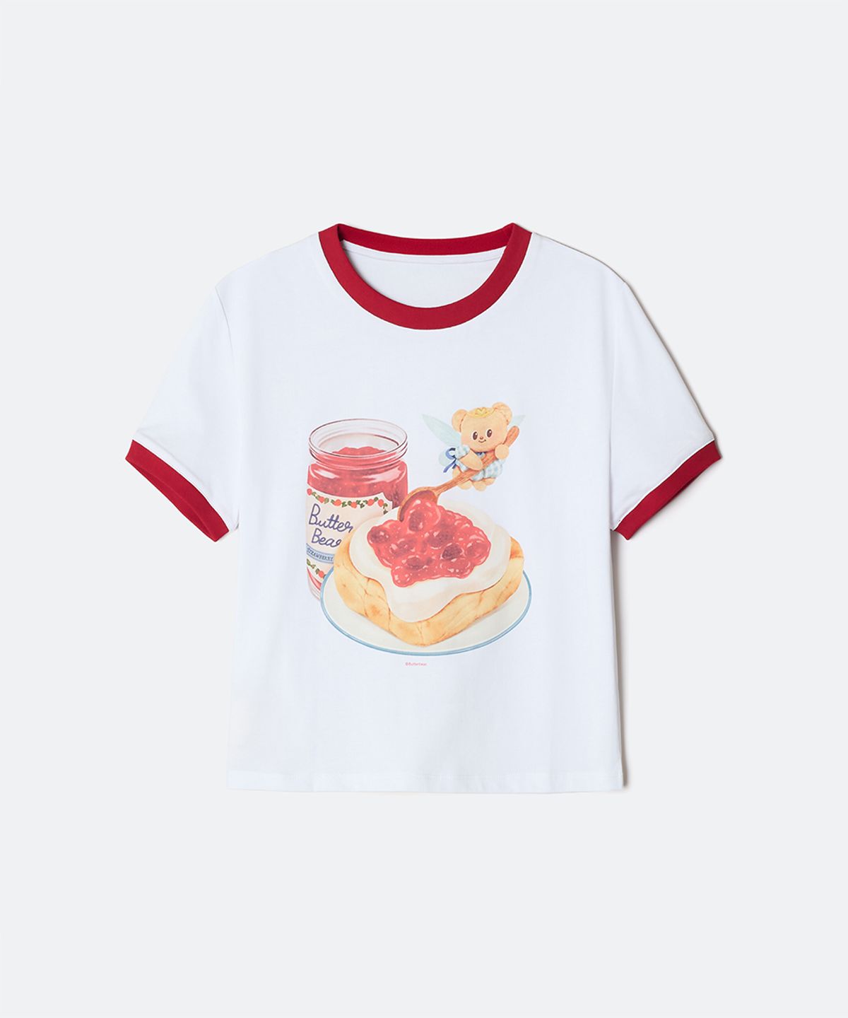 스파오(SPAO) [버터베어] 링거 크롭 반팔 티셔츠_SPRLG23U04