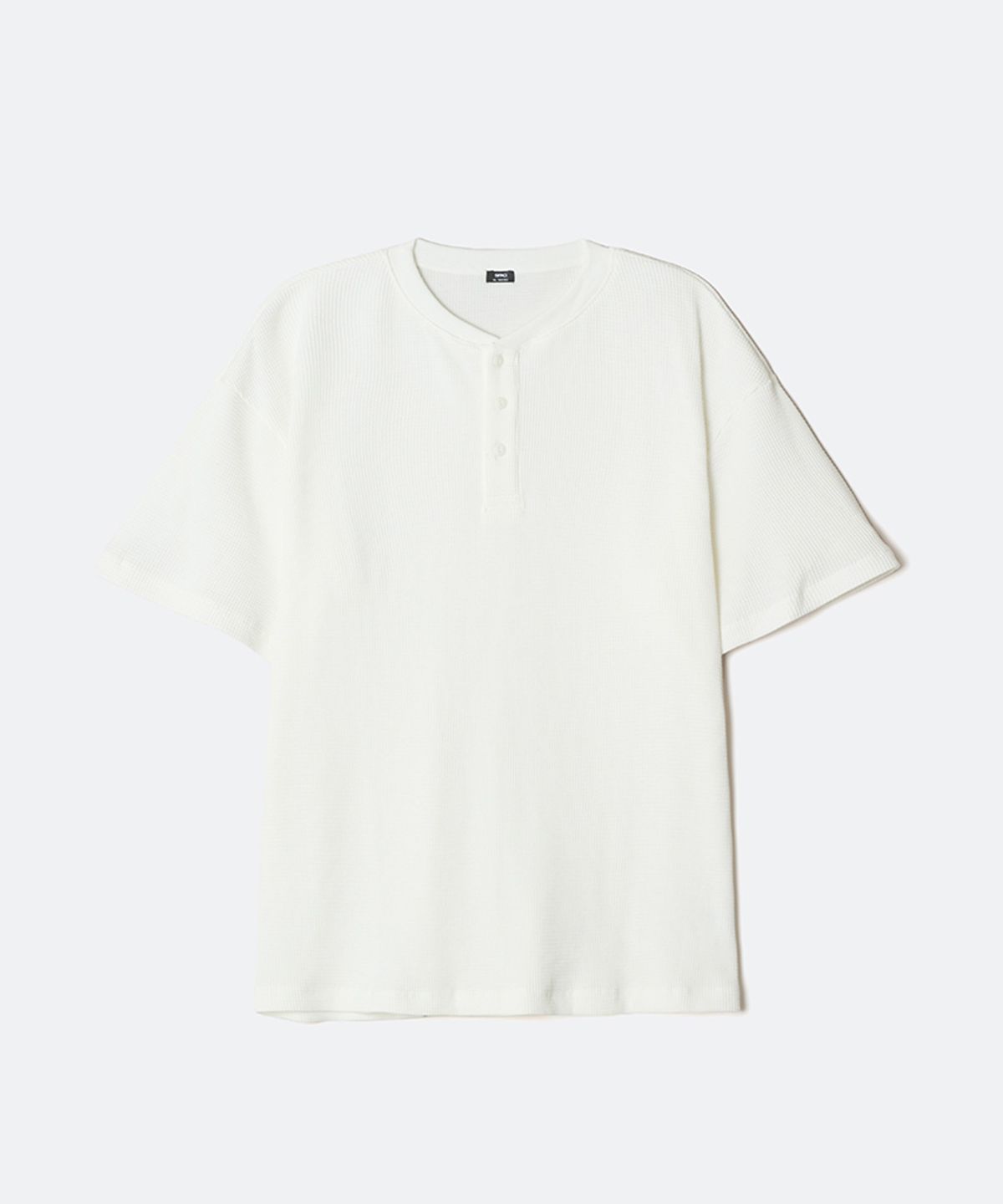 스파오(SPAO) 와플 헨리넥 반팔티_SPRWG25C05