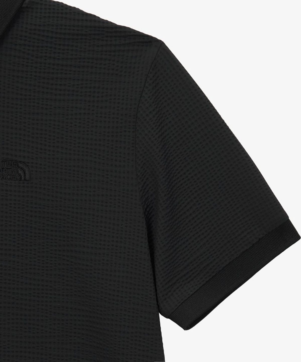 노스페이스(THE NORTH FACE) NT7PS43A 여성 와플 반팔 폴로 BLACK