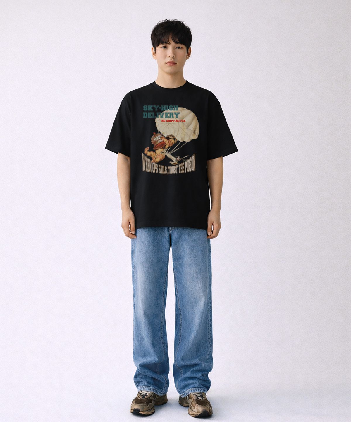 드리프트아웃(DRIFTOUT) 스카이딜리버리 반팔 티셔츠 (3color)