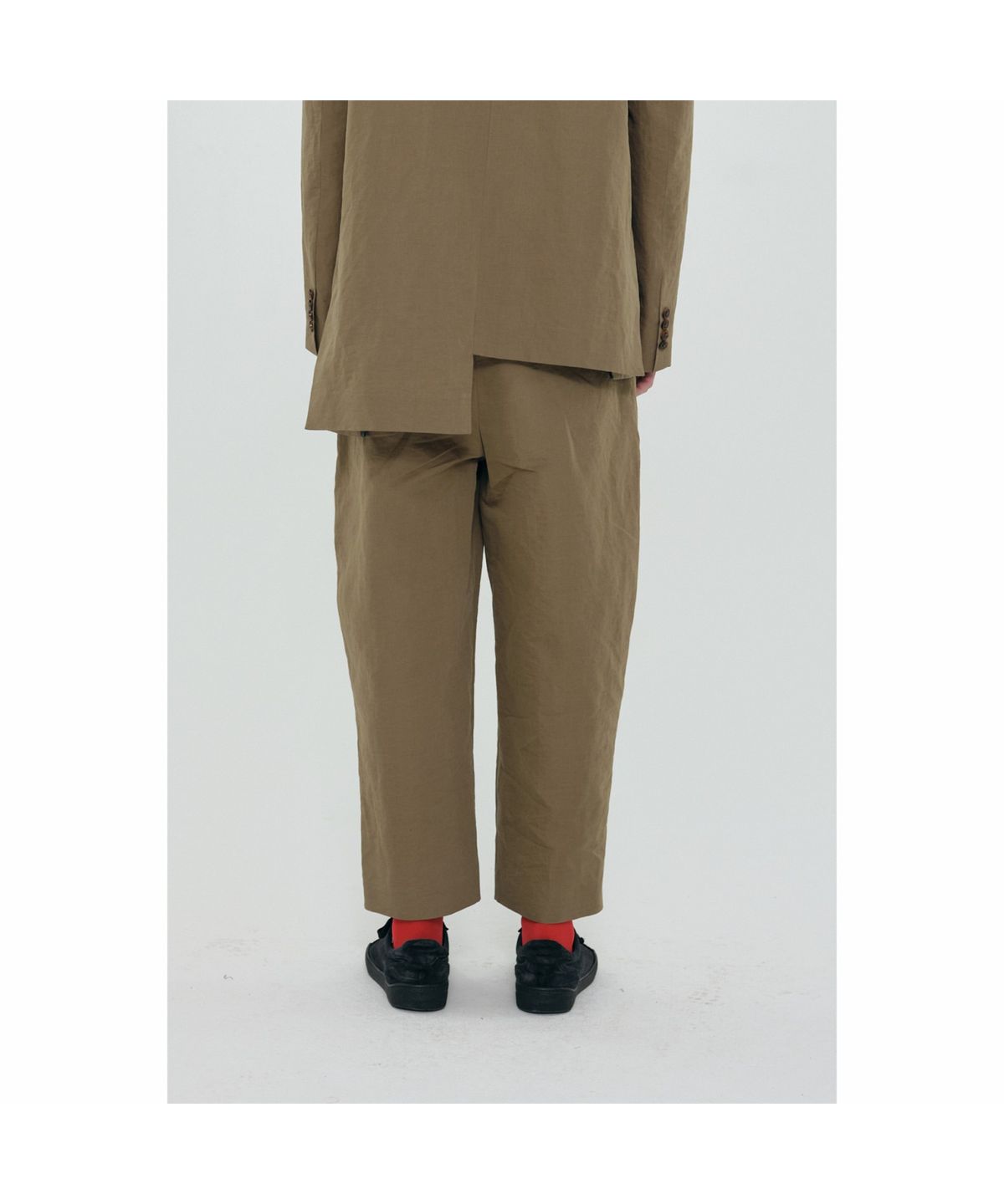 래코드(RECODE) Linen Big Pleated Crop Pants_RKPAS24610KHX