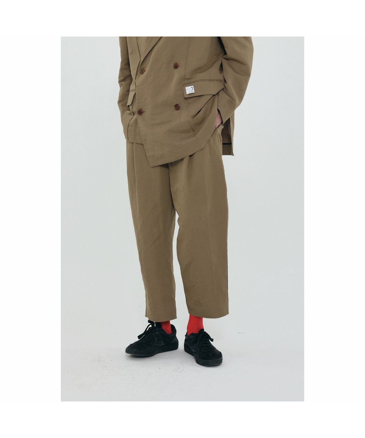래코드(RECODE) Linen Big Pleated Crop Pants_RKPAS24610KHX