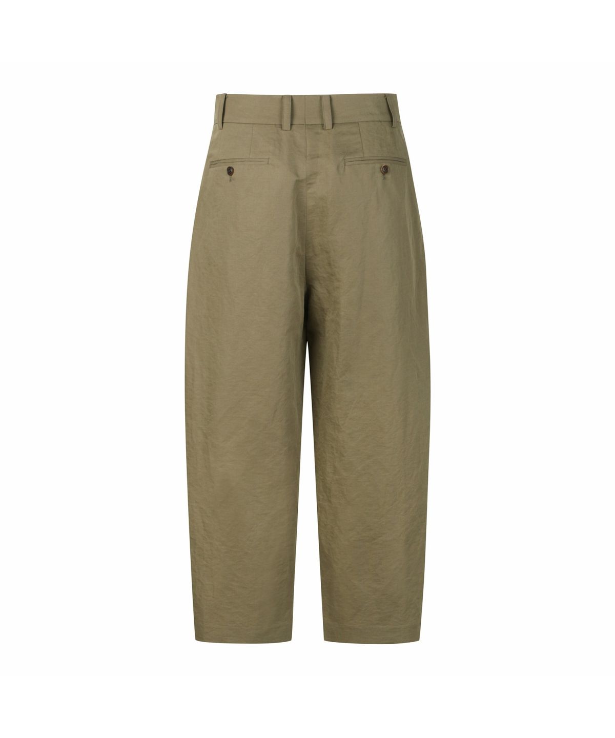 래코드(RECODE) Linen Big Pleated Crop Pants_RKPAS24610KHX