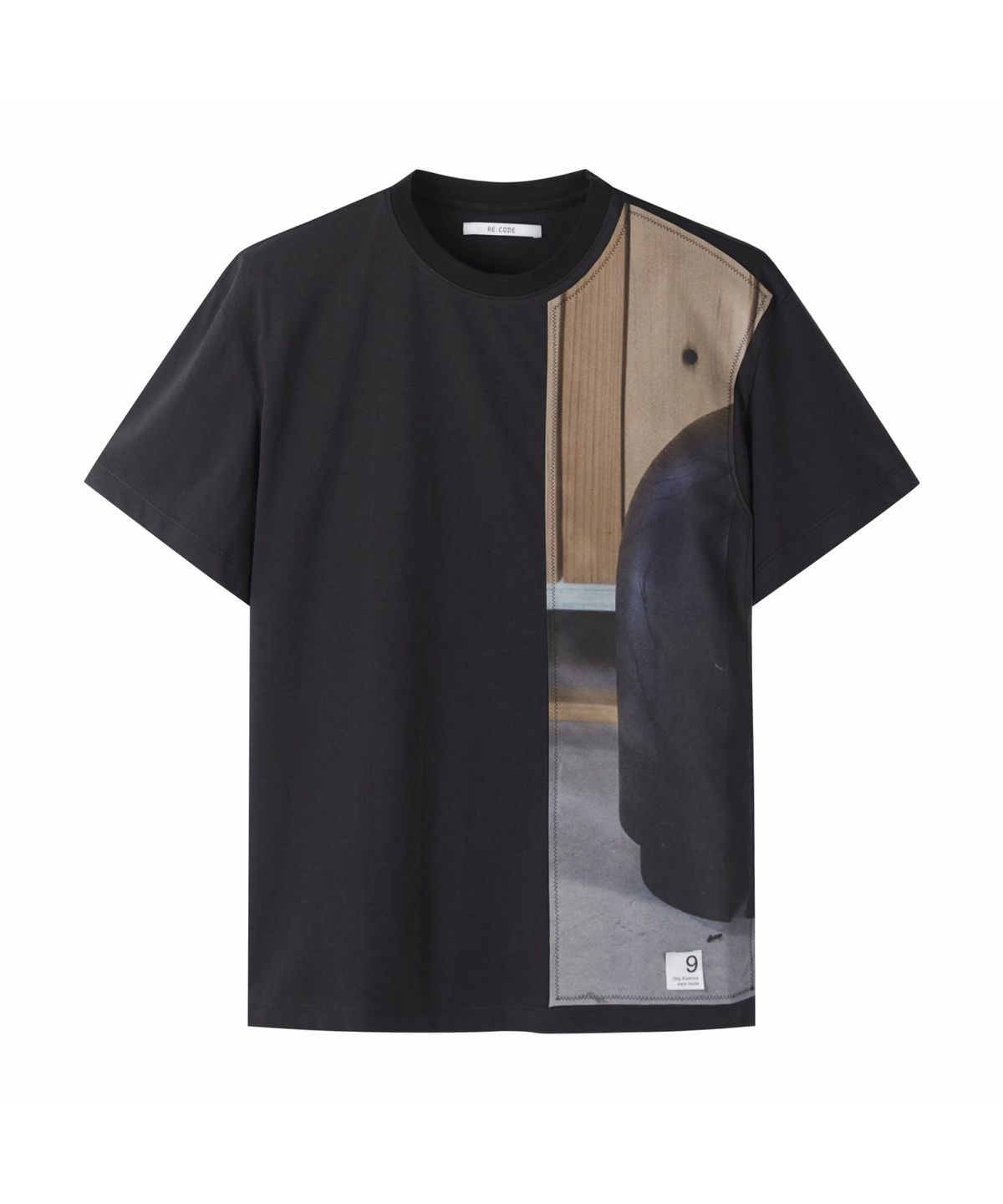 래코드(RECODE) Fluid Printing T-shirt_RKTAM24618BKX