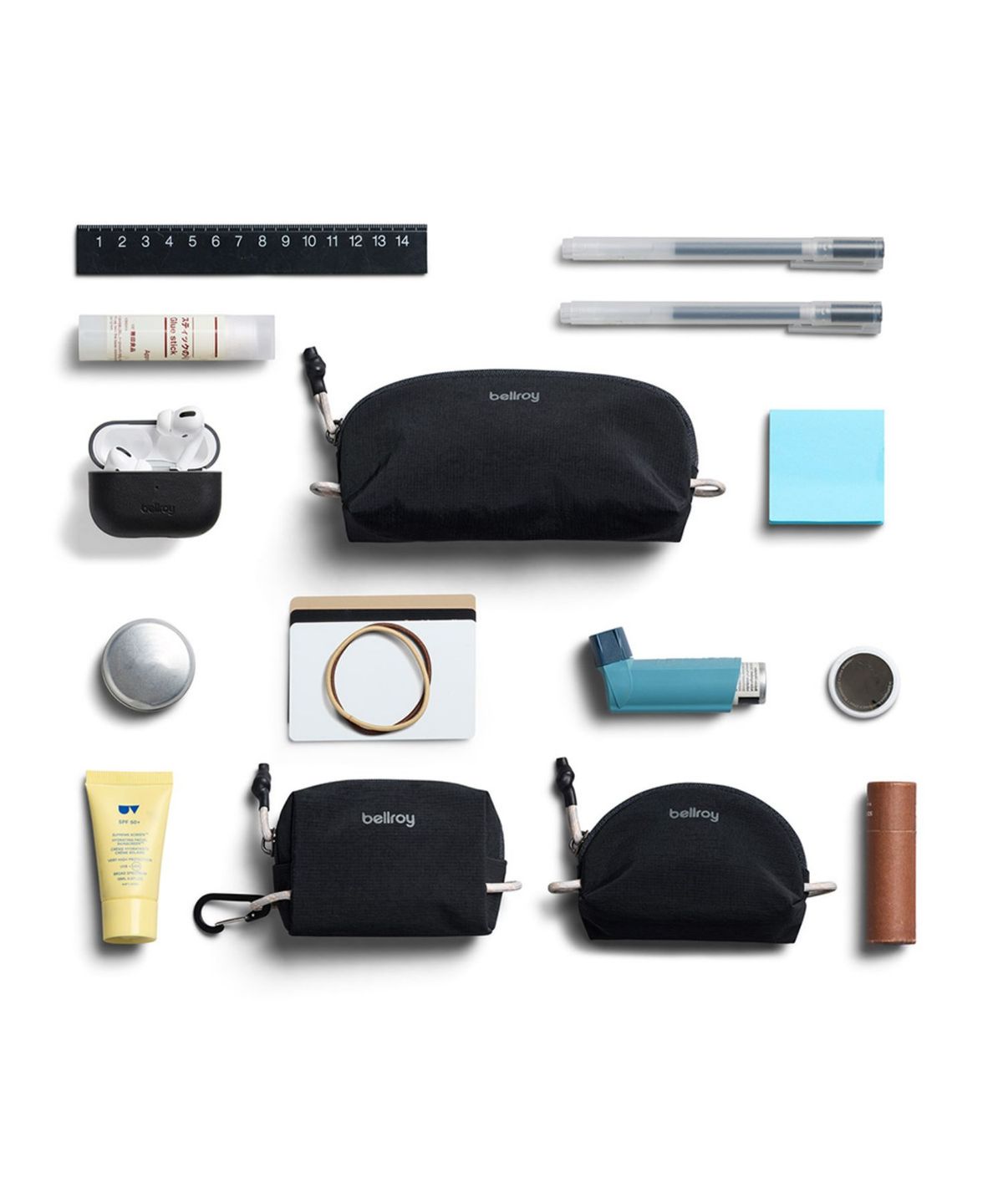 벨로이(BELLROY) 라이트 포켓 트리오 세트(ELPB-BLK-234) - 블랙