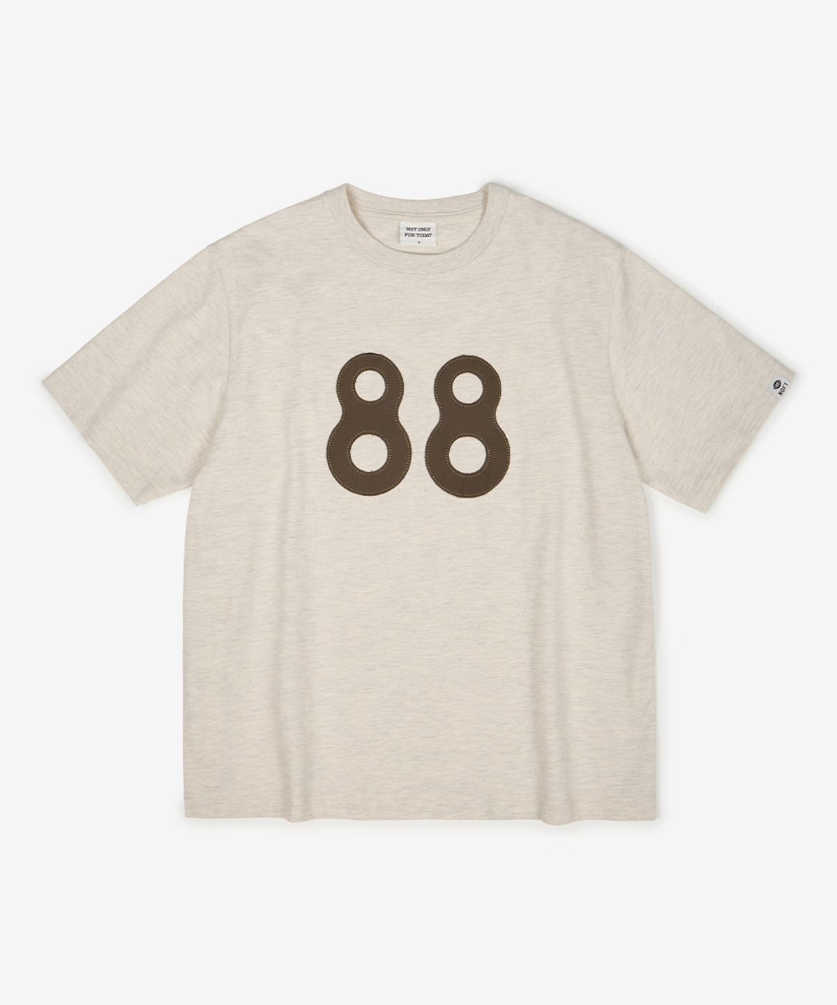 낫온리포투데이(NOT ONLY FOR TODAY) 빈티지 88 아플리케 자수 티셔츠 (2Color)