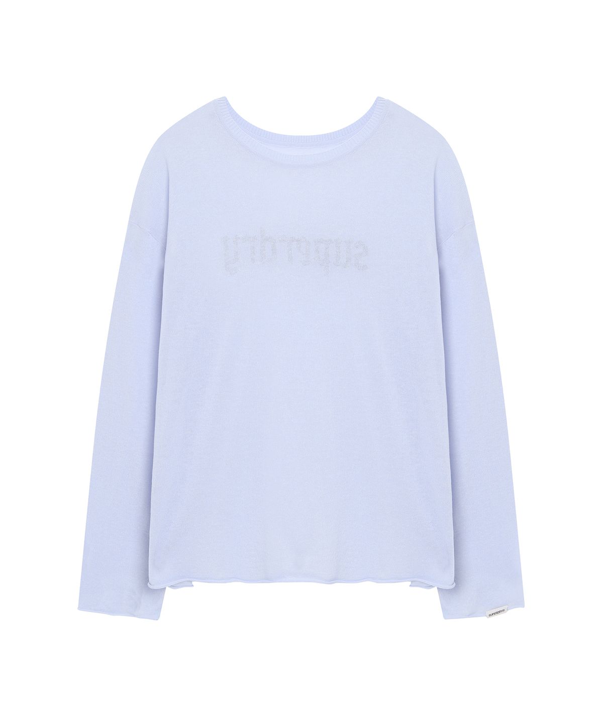 슈퍼드라이(SUPERDRY) 우먼스 린넨 니트 긴팔 티셔츠 스카이 블루 SDFKNCQ50SBL
