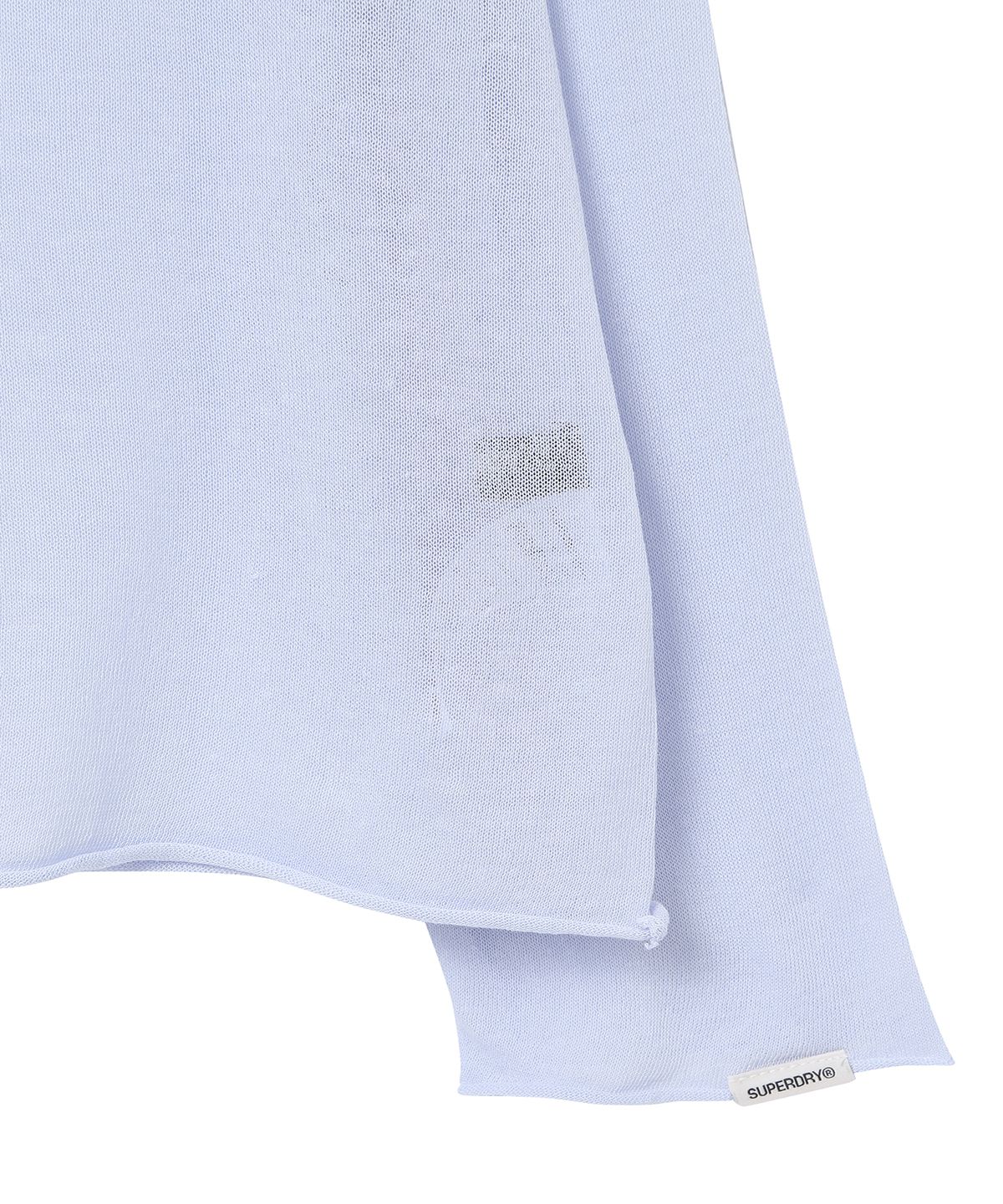 슈퍼드라이(SUPERDRY) 우먼스 린넨 니트 긴팔 티셔츠 스카이 블루 SDFKNCQ50SBL