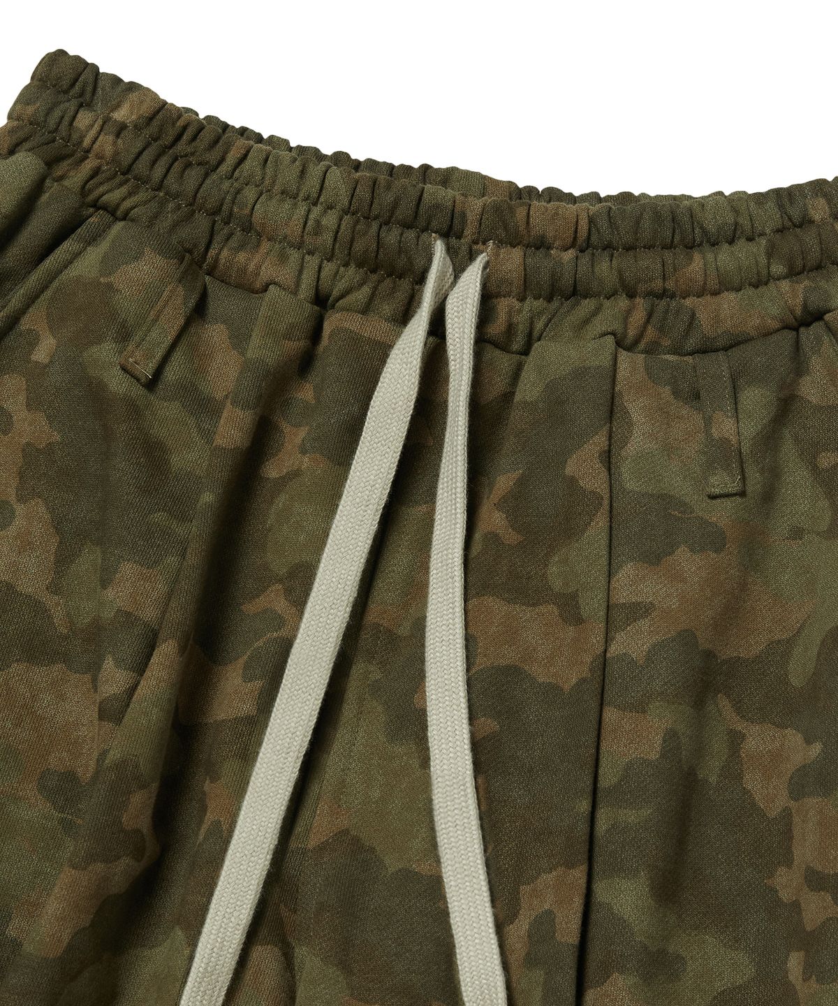 가터갤러리(GOTTER GALLERY) WIDE CURVED BERMUDA SWEAT SHORTS_CAMO