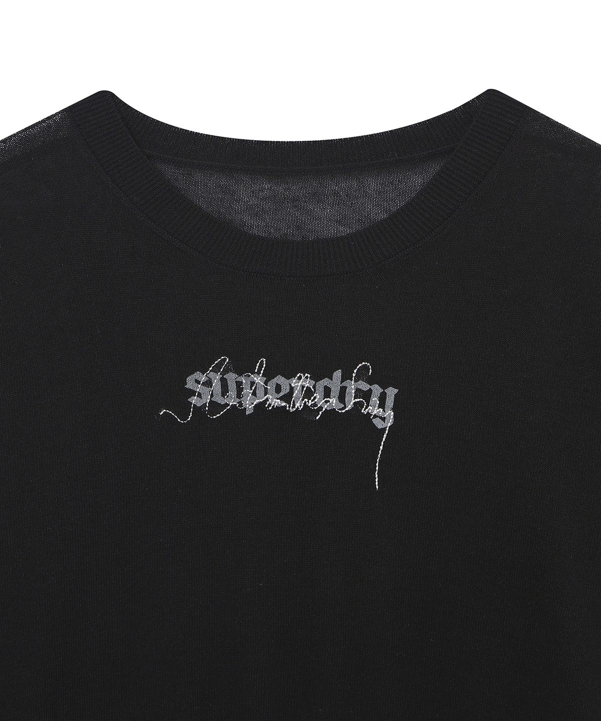 슈퍼드라이(SUPERDRY) 우먼스 린넨 스웻셔츠 블랙 SDFKNCQ55BLK