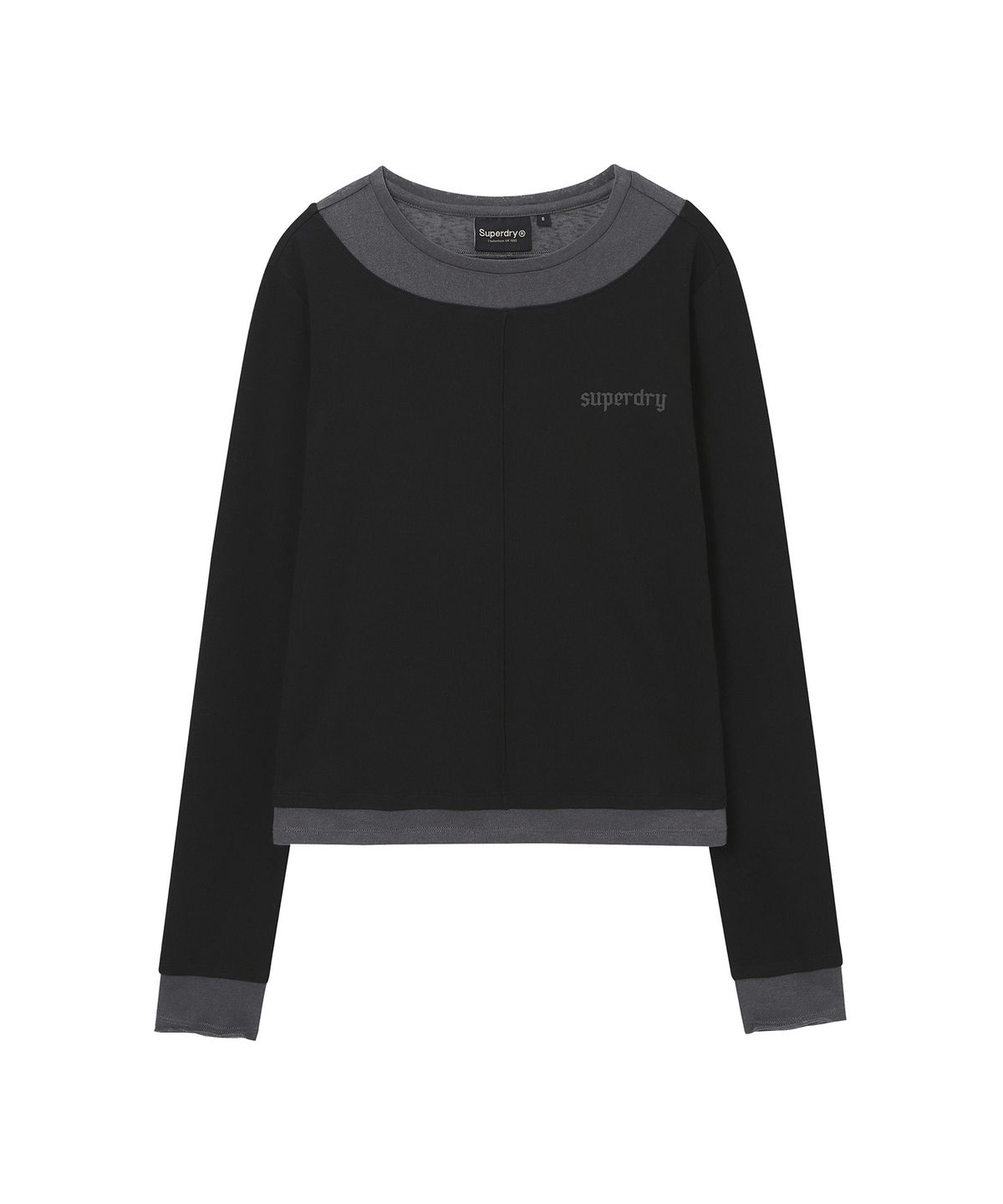 슈퍼드라이(SUPERDRY) 우먼스 레이어드 긴팔 티셔츠 블랙 SDFILAQ41BLK
