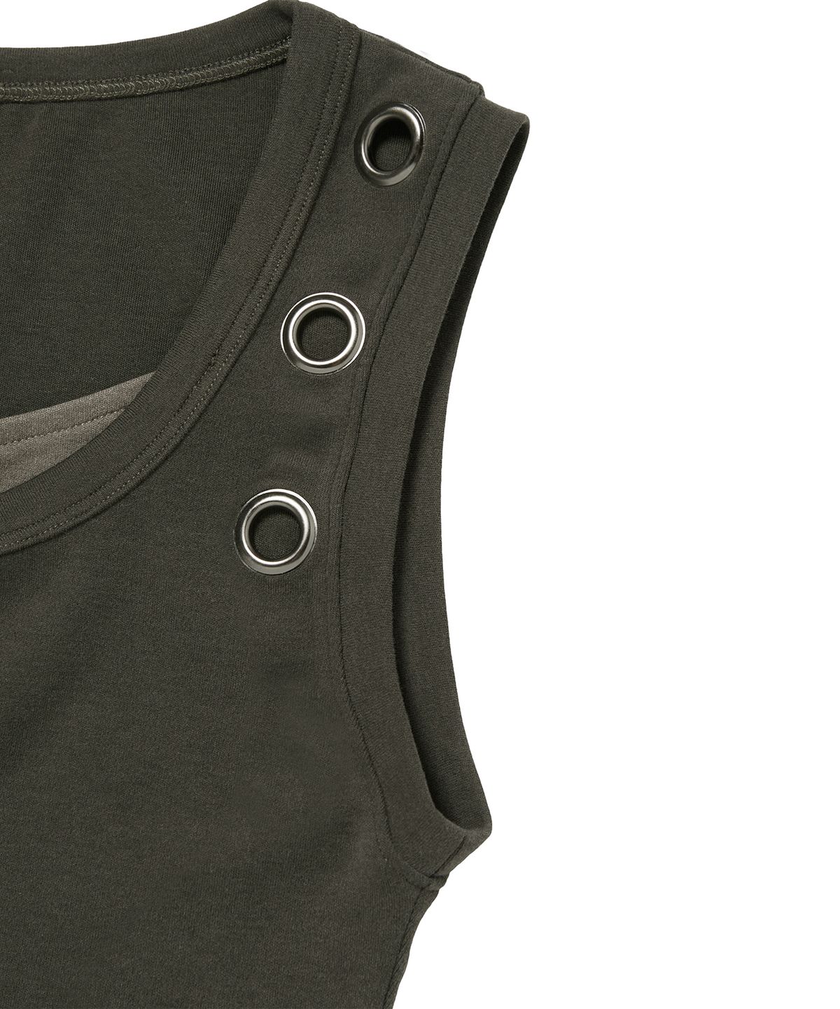 가터갤러리(GOTTER GALLERY) EYELET LAYERED SLEEVELESS_KHAKI