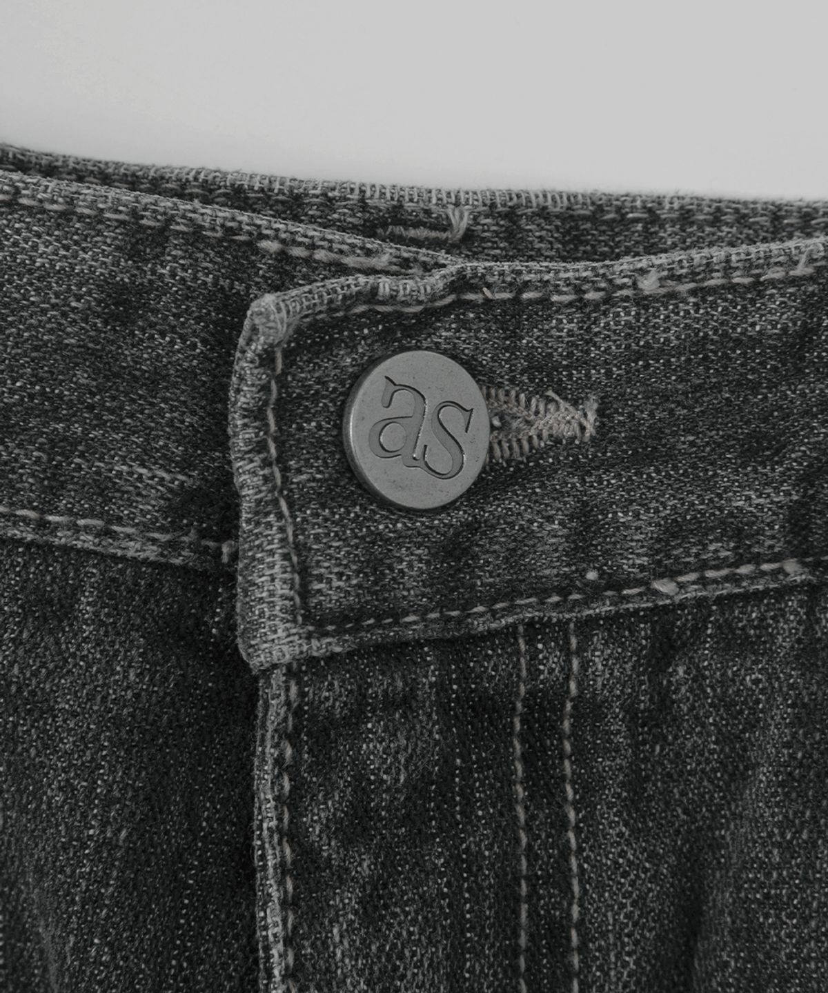 애즈온(ASON) FOLD DENIM SHORT PANTS / BLACK