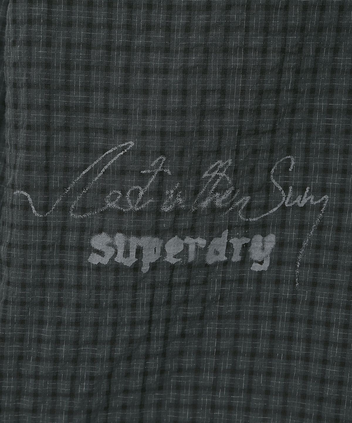 슈퍼드라이(SUPERDRY) 우먼스 타이 디테일 체크 셔츠 블랙 SDFIRCQ43BLK