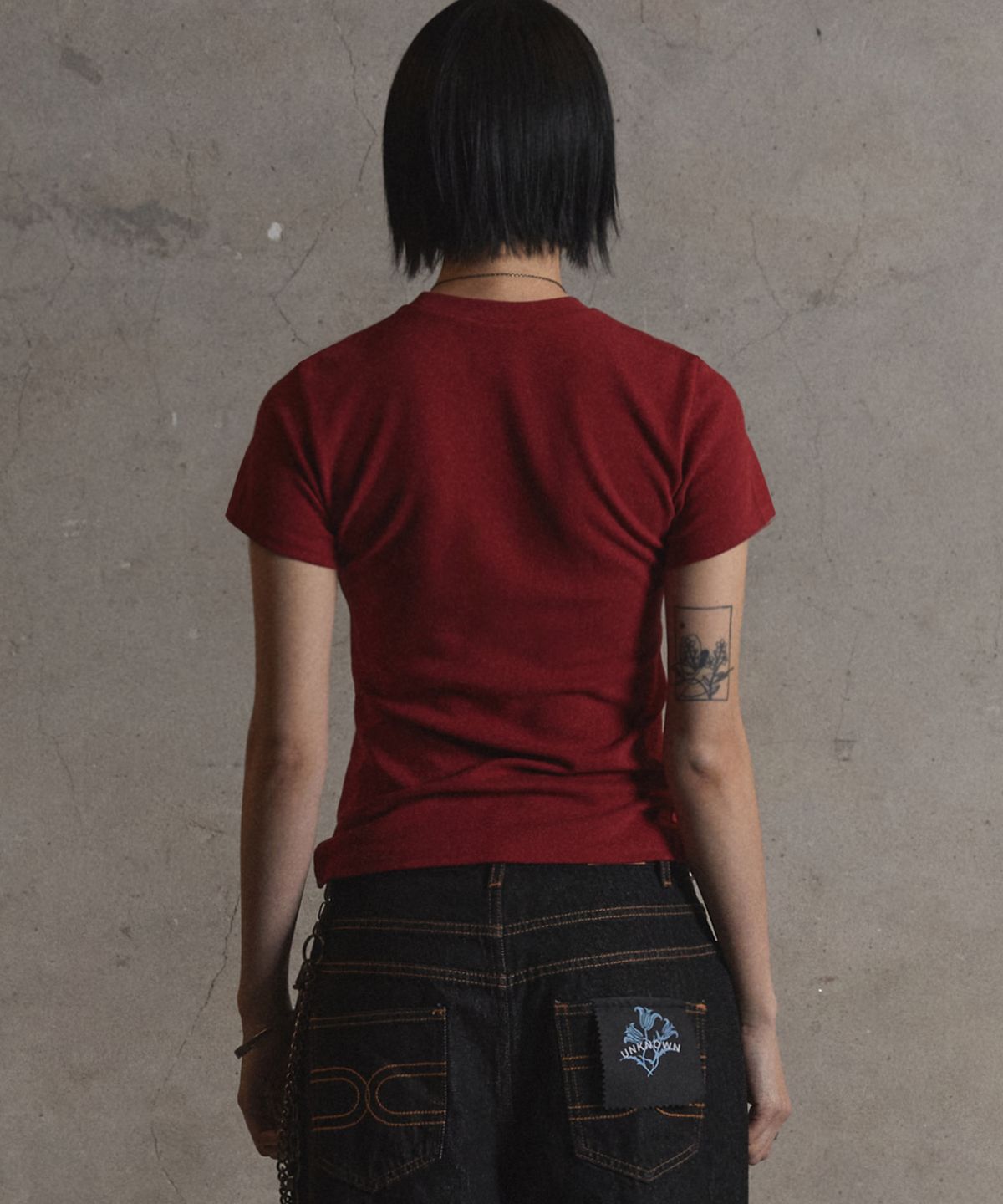 가터갤러리(GOTTER GALLERY) VINTAGE HEART CROP T-SHIRTS_RED