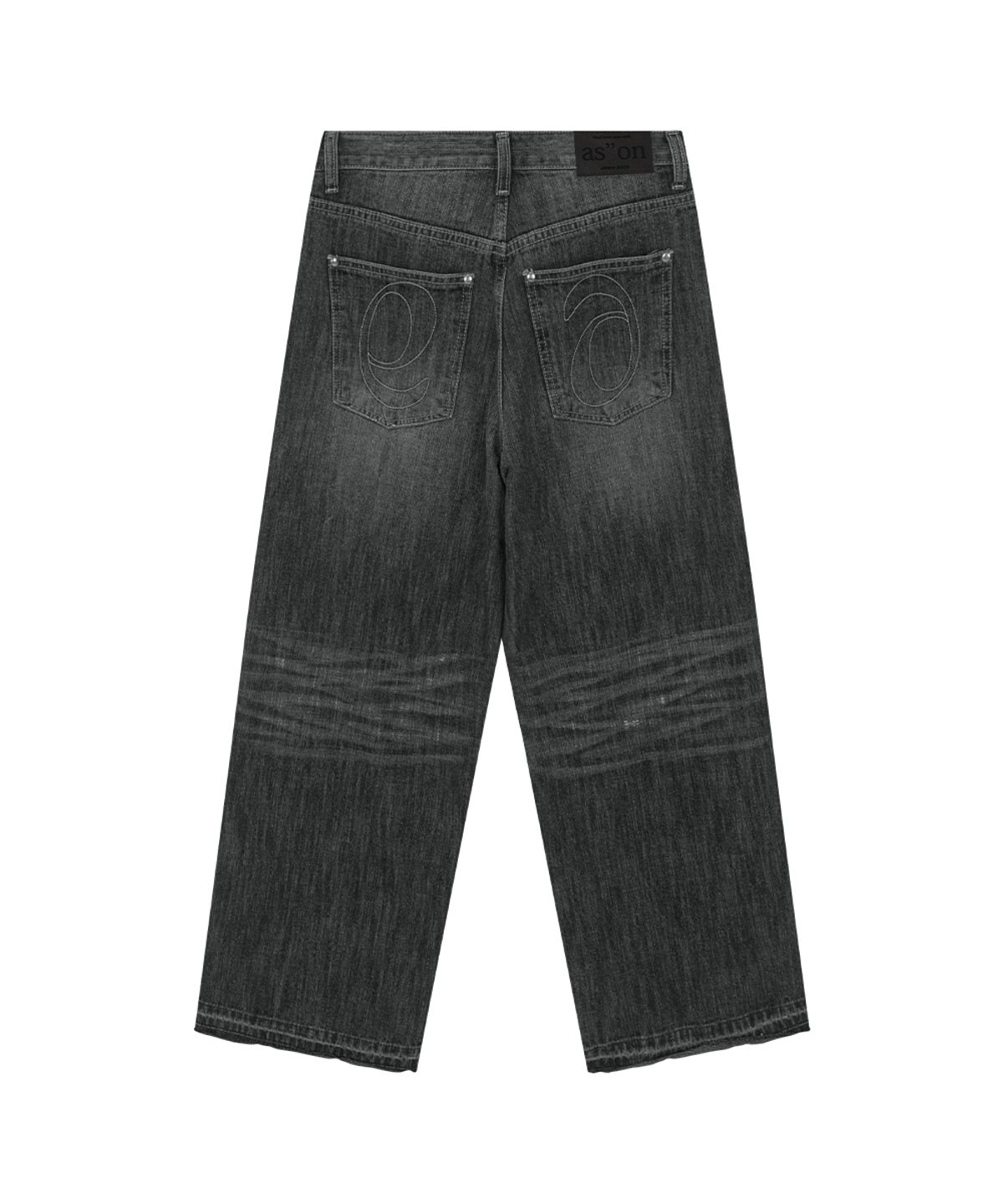 애즈온(ASON) FADE DENIM WASHING PANTS / BLACK
