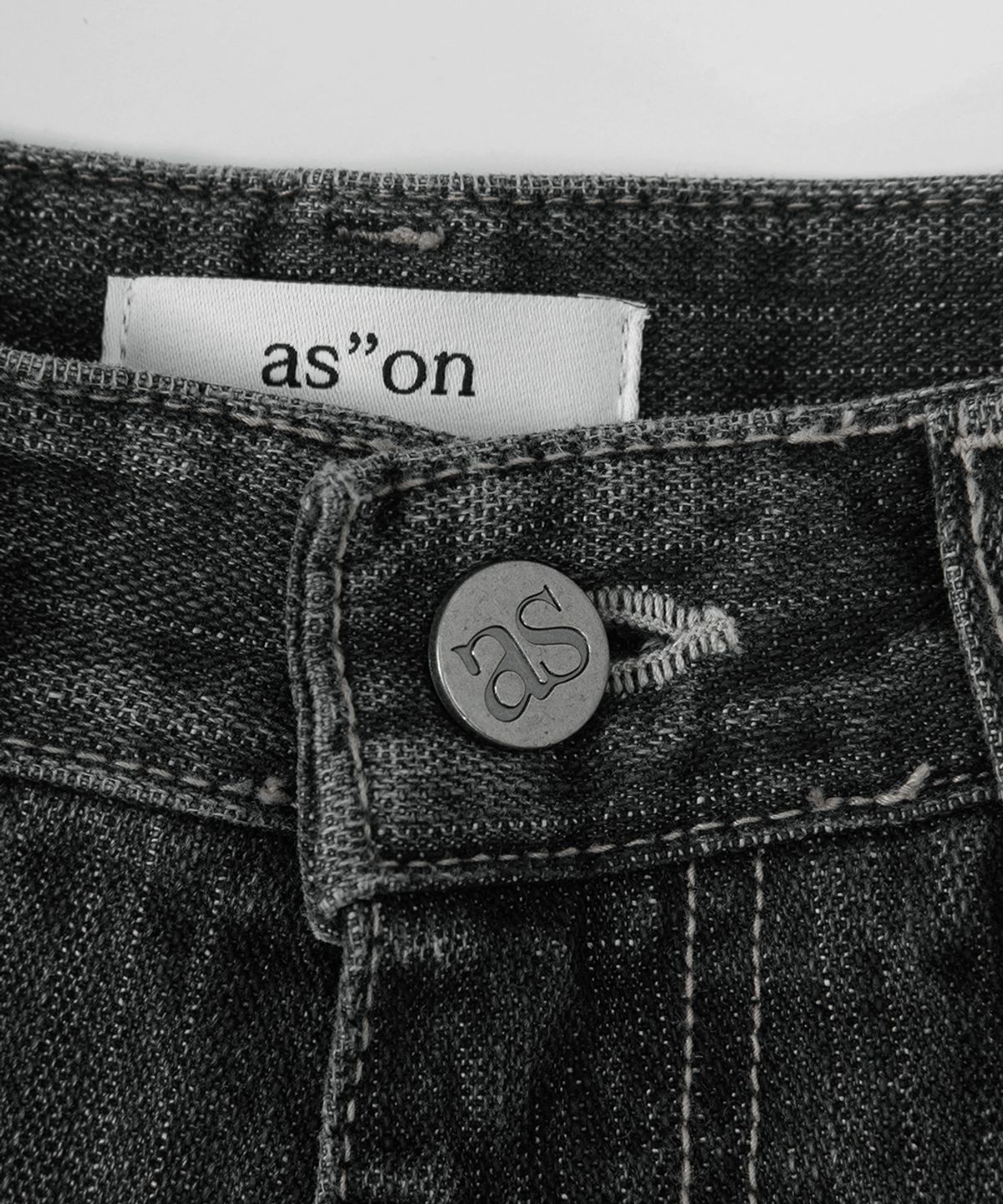애즈온(ASON) FADE DENIM WASHING PANTS / BLACK