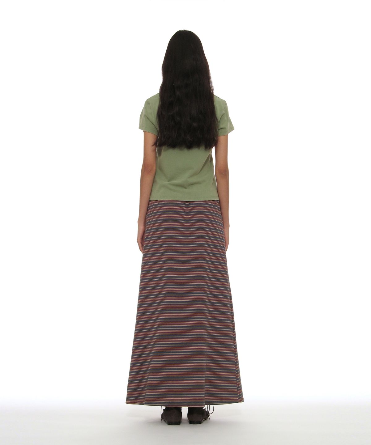 파르티멘토 우먼(PARTIMENTO WOMEN) 셔링 레이스업 발레 플랫_블랙