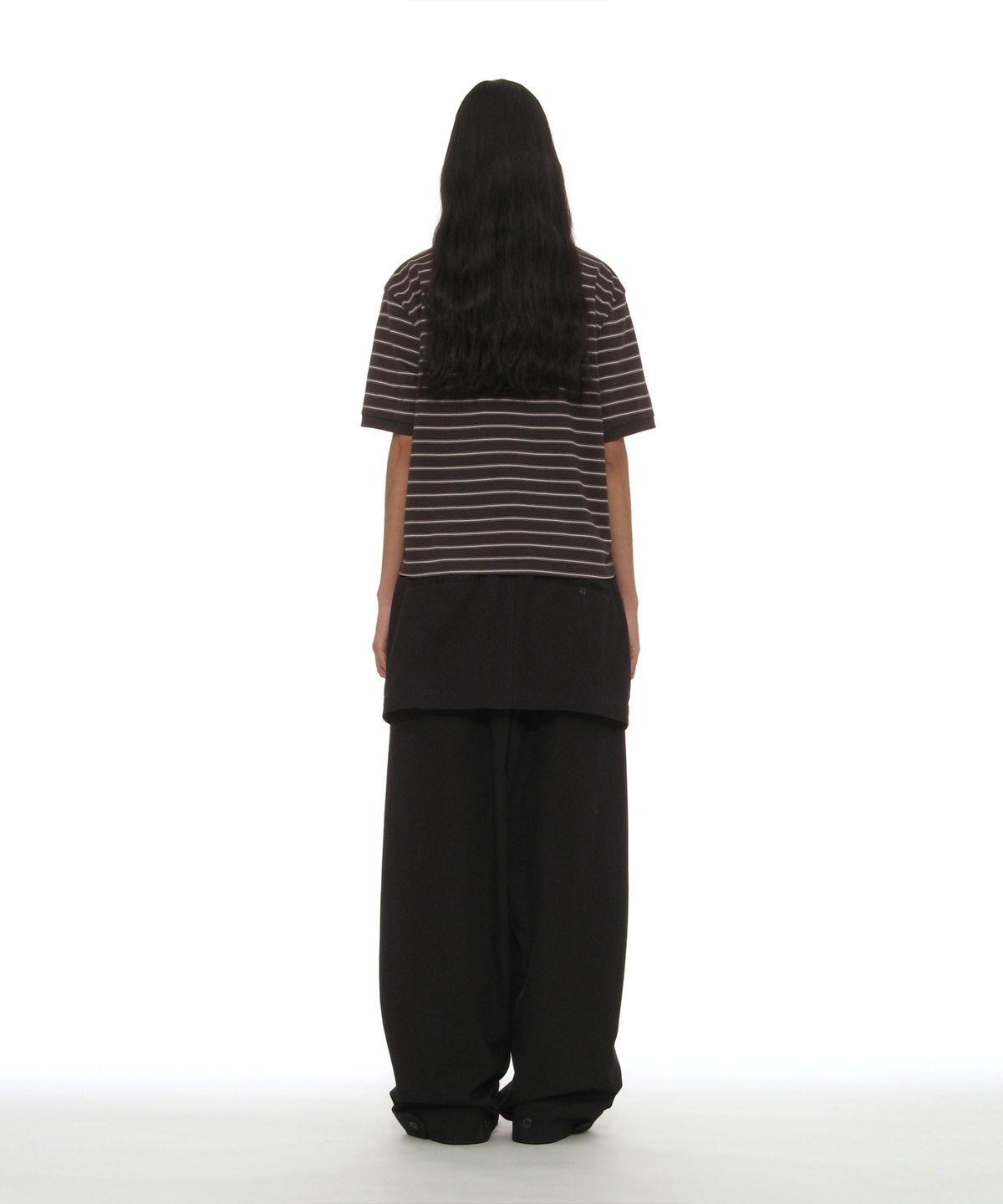 파르티멘토 우먼(PARTIMENTO WOMEN) 디테쳐블 레이어드 치노 스커트 팬츠_다크 네이비