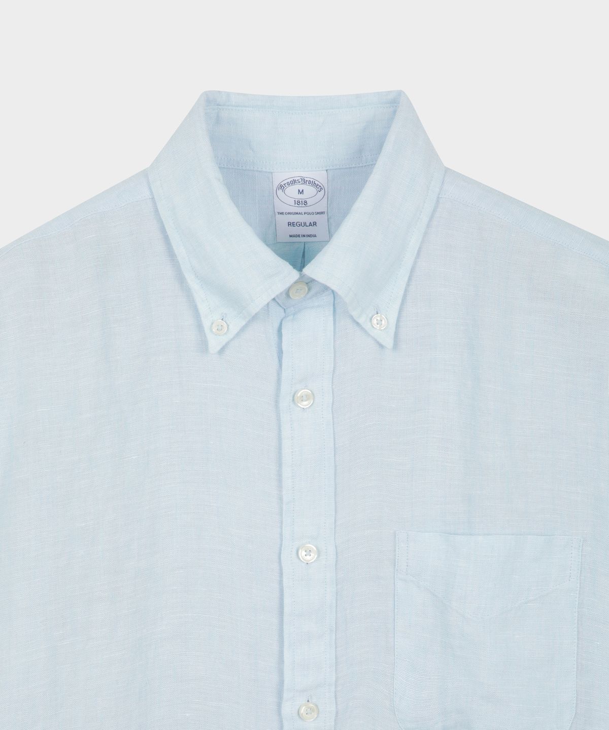 브룩스 브라더스(BROOKS BROTHERS) 린넨 솔리드 셔츠 (블루) (BBTHMFG201)