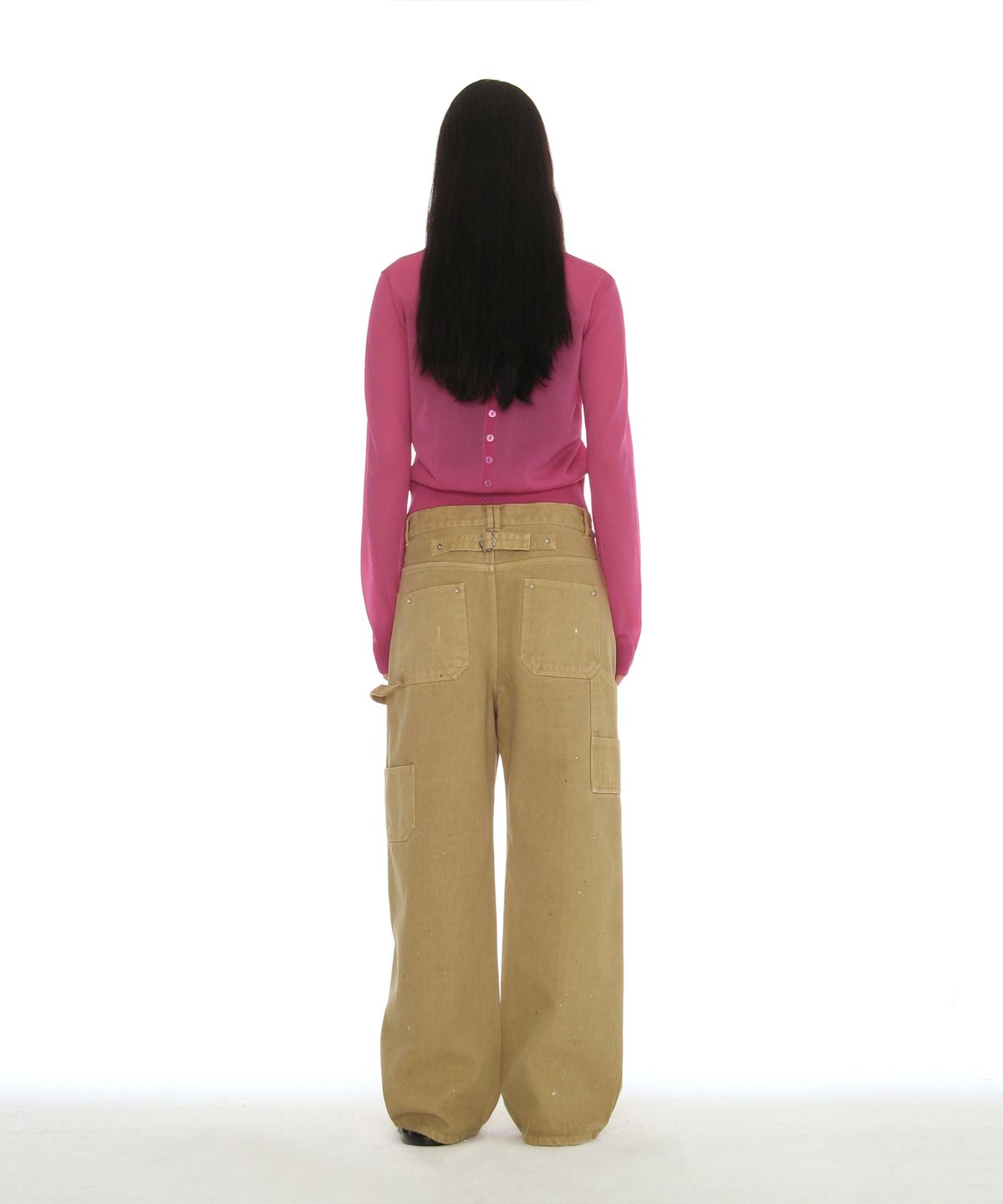 파르티멘토 우먼(PARTIMENTO WOMEN) 워시드 유틸리티 팬츠_베이지