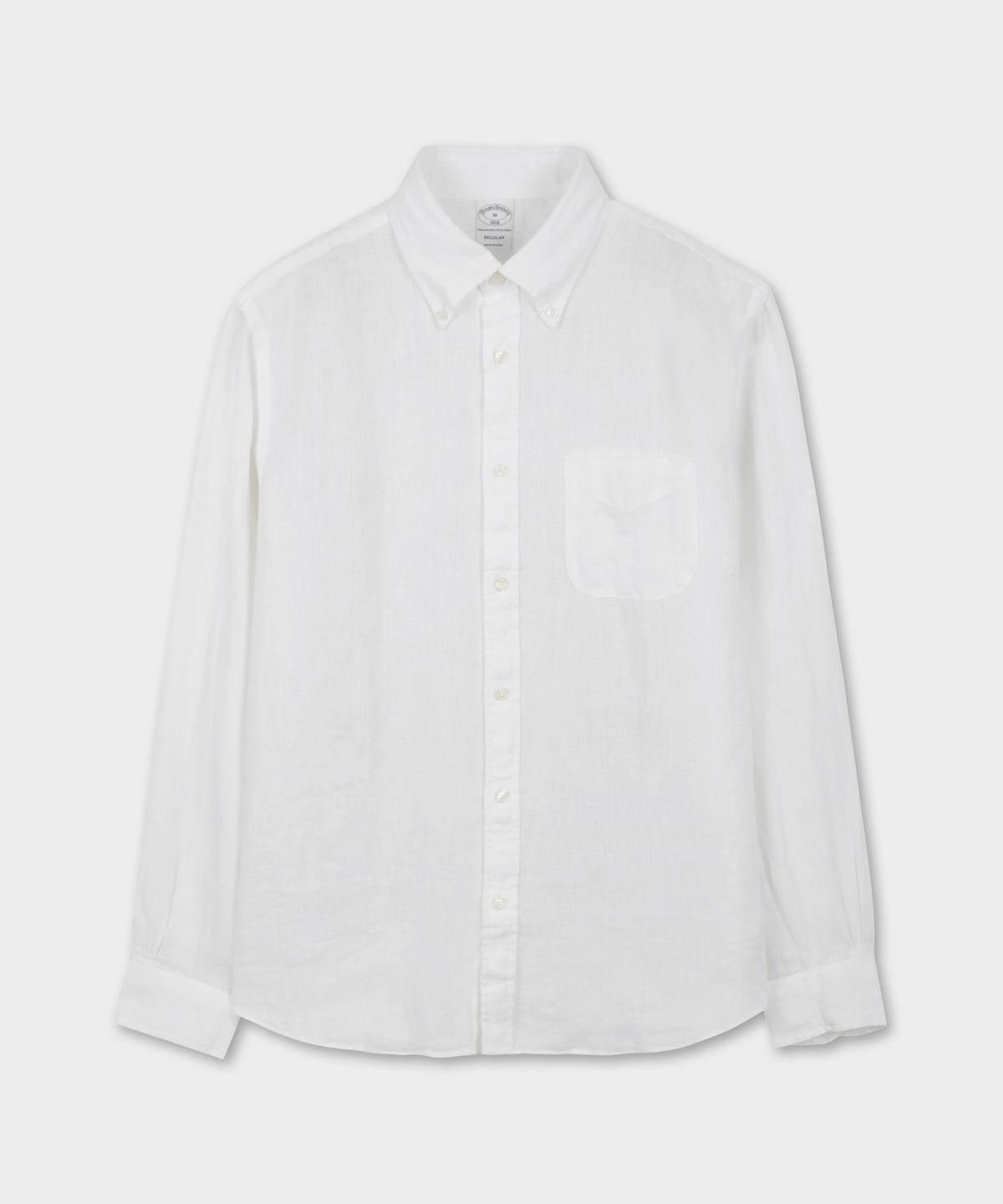 브룩스 브라더스(BROOKS BROTHERS) 린넨 솔리드 셔츠 (화이트) (BBTHMFG201)