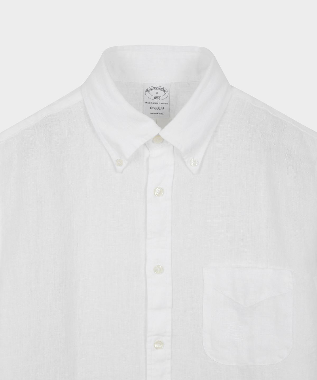 브룩스 브라더스(BROOKS BROTHERS) 린넨 솔리드 셔츠 (화이트) (BBTHMFG201)