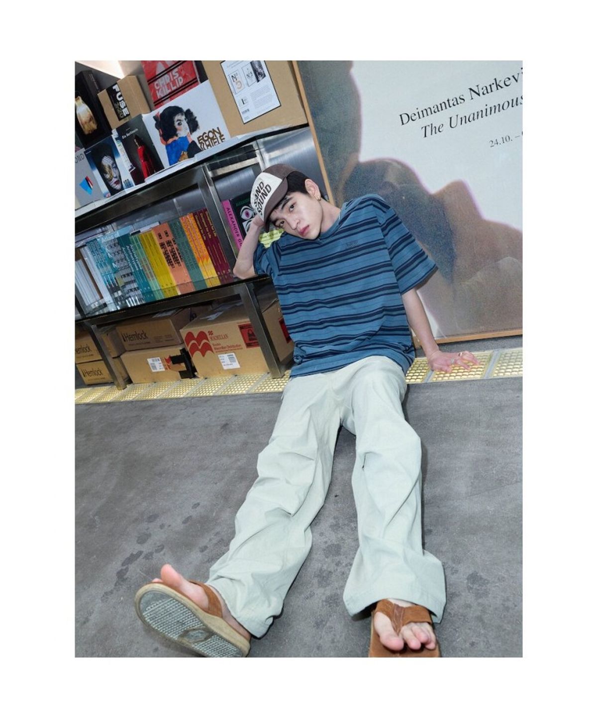 샌드 사운드(SAND SOUND) (UNISEX) 패러슈트 밴딩 팬츠  올리브