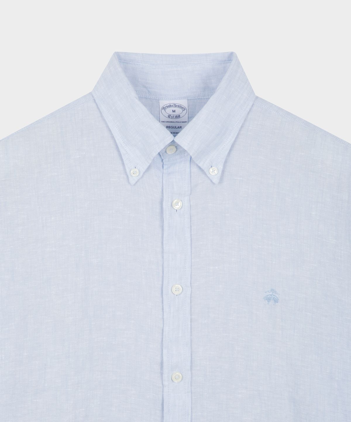 브룩스 브라더스(BROOKS BROTHERS) 베어드 맥넛 아이리쉬 린넨 로고 셔츠 (블루) (BBTHMMG201)