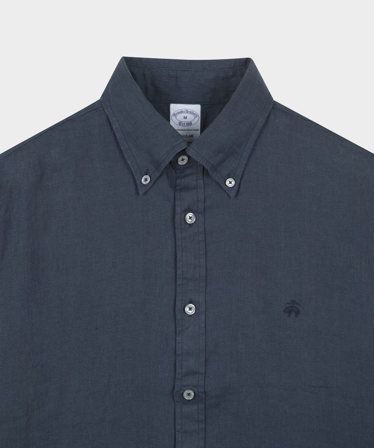 브룩스 브라더스(BROOKS BROTHERS) 베어드 맥넛 아이리쉬 린넨 로고 셔츠 (네이비) (BBTHMMG201)