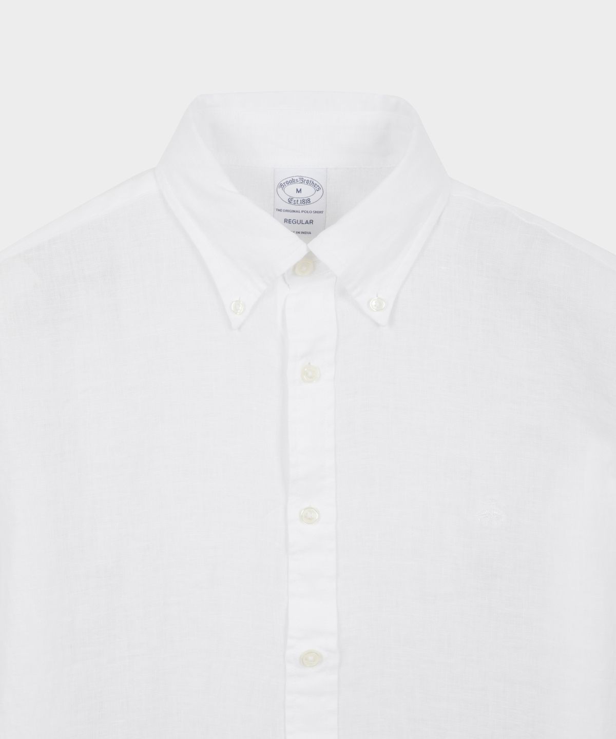 브룩스 브라더스(BROOKS BROTHERS) 베어드 맥넛 아이리쉬 린넨 로고 셔츠 (화이트) (BBTHMMG201)
