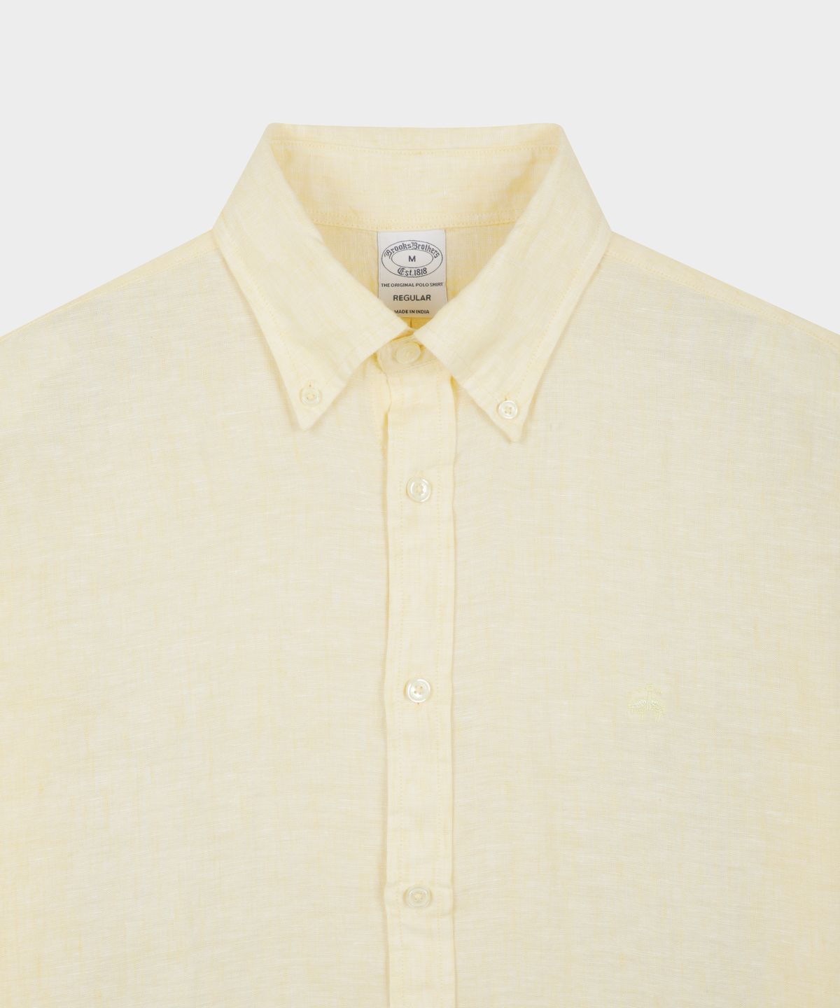 브룩스 브라더스(BROOKS BROTHERS) 베어드 맥넛 아이리쉬 린넨 로고 셔츠 (옐로우) (BBTHMMG201)