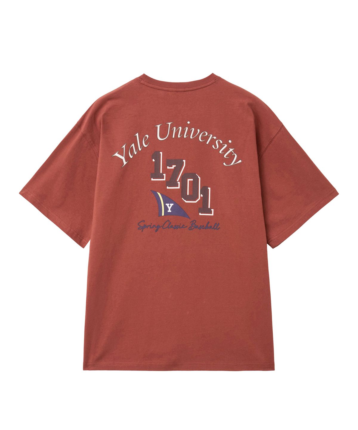 예일(YALE) 1701 플래그 그래픽 티셔츠_코랄
