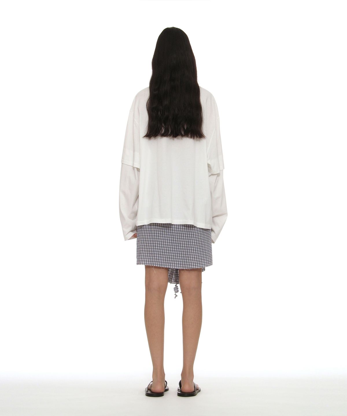 파르티멘토 우먼(PARTIMENTO WOMEN) 디컨스트럭티드 레이어드 티_화이트