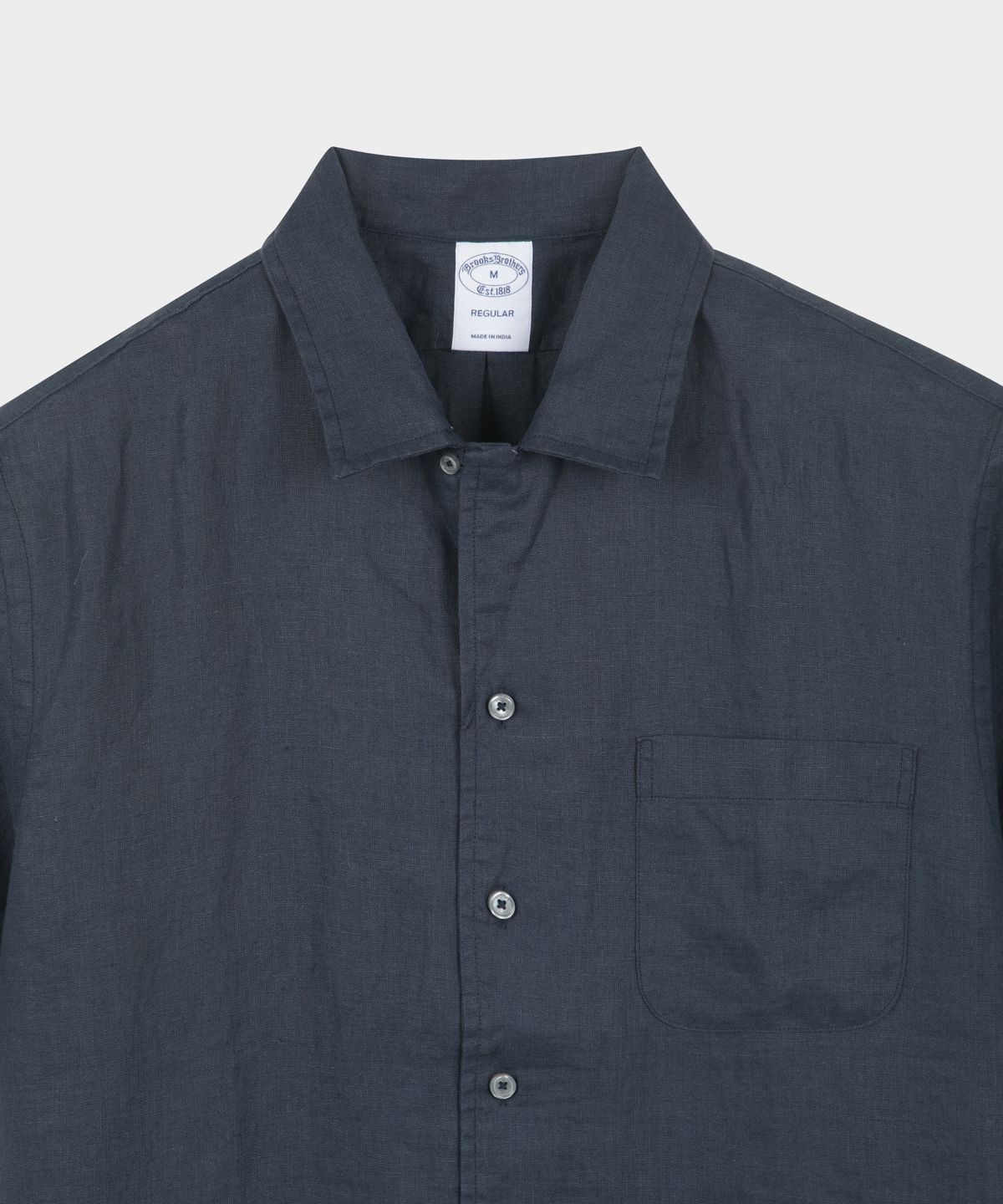 브룩스 브라더스(BROOKS BROTHERS) 베어드 맥넛 아이리쉬 린넨 캠프 셔츠 (네이비) (BBTPMMG202)