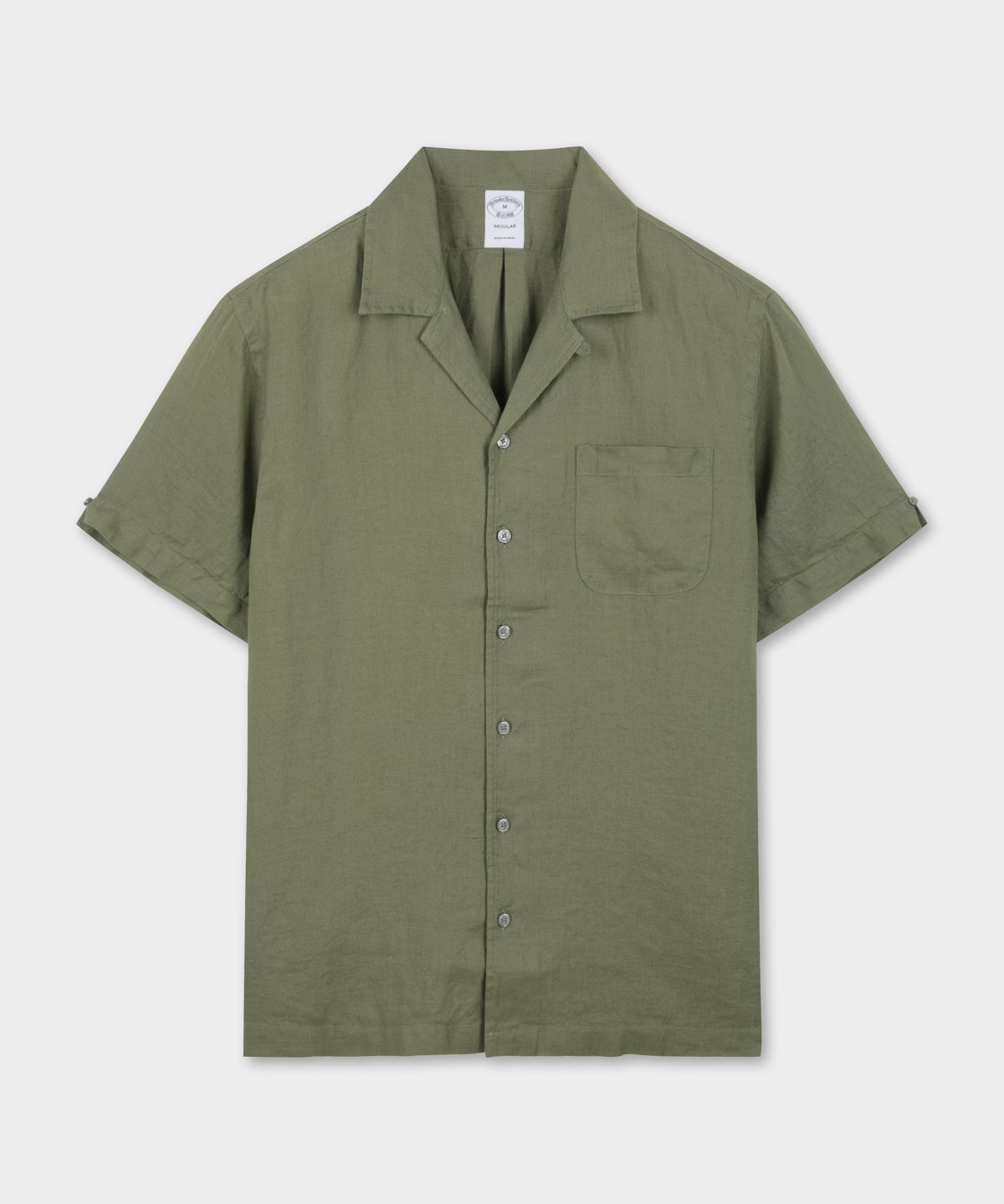 브룩스 브라더스(BROOKS BROTHERS) 베어드 맥넛 아이리쉬 린넨 캠프 셔츠 (올리브) (BBTPMMG202)