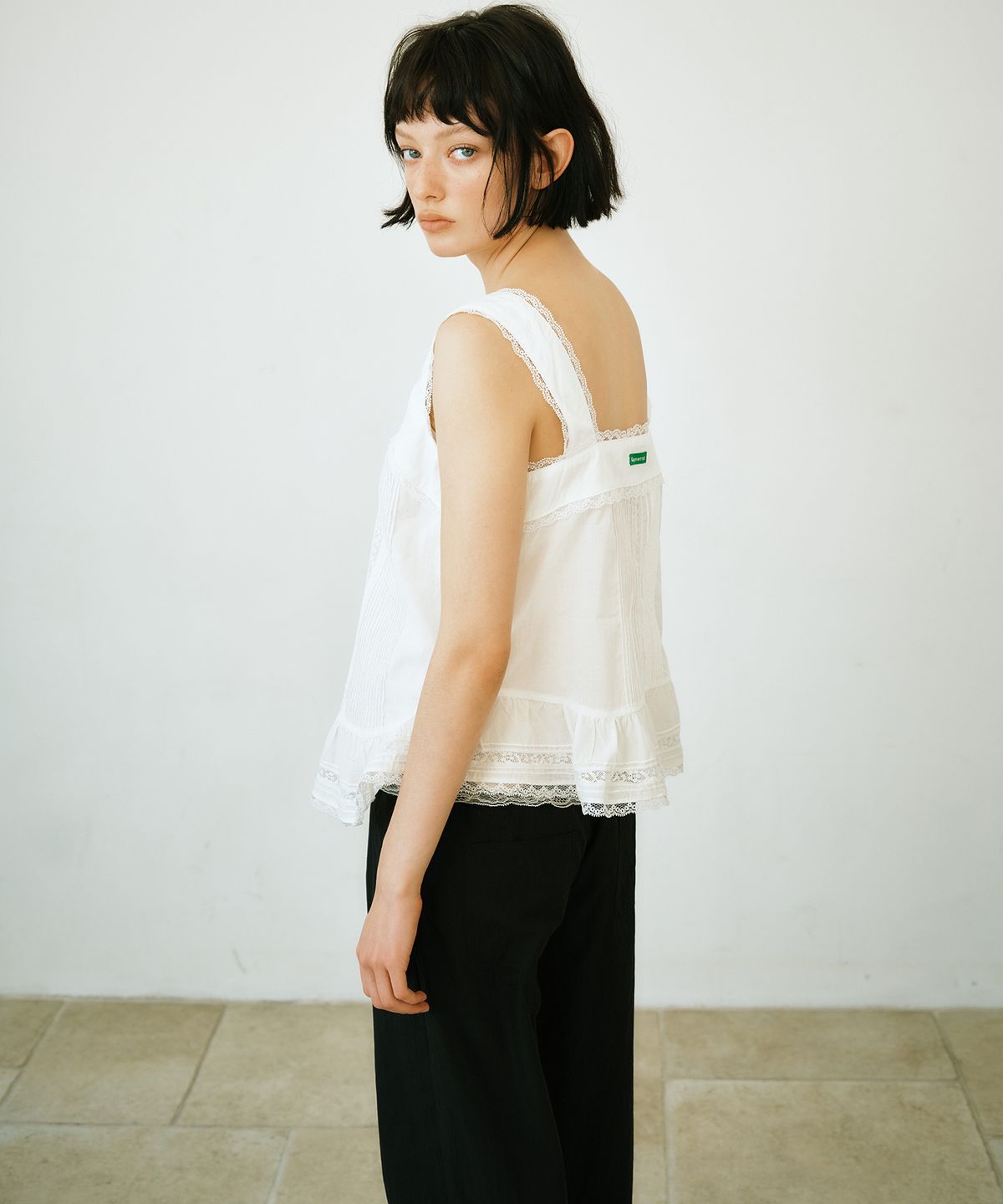 그린버터(GREENBUTTER) Low Waist Relaxed Pants (Black)