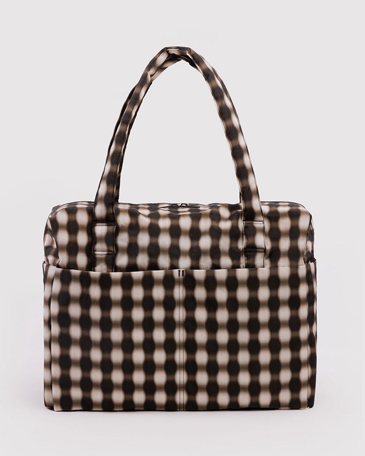 바쿠(BAGGU) 바쿠 백 클라우드 캐리온 Blurred Gingham Brown