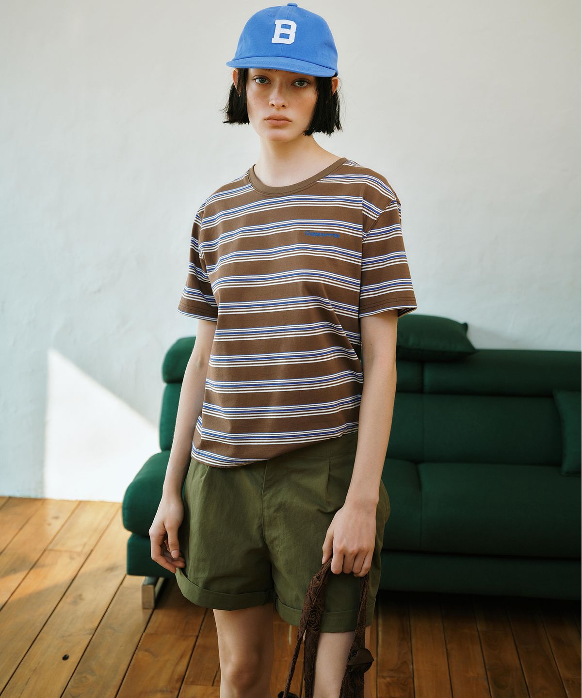 그린버터(GREENBUTTER) Roll-Up Banding Shorts (Khaki)