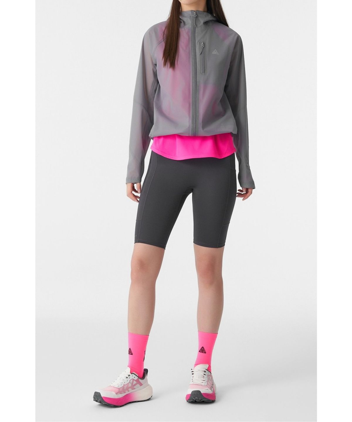 코오롱스포츠(KOLON SPORT) [TRAIL] 여성 경량 후드형 방수 재킷 TVJJX26712GRY