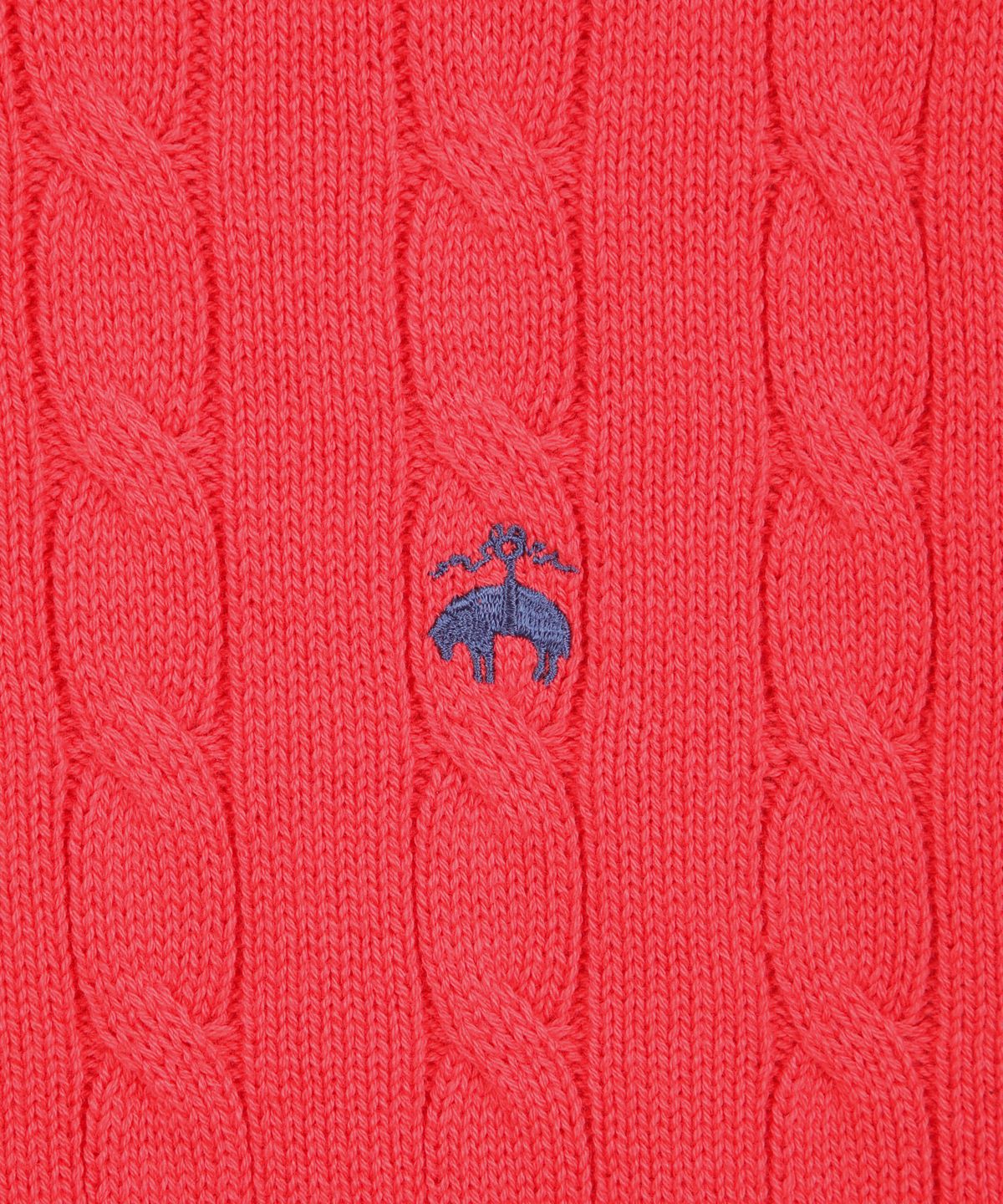 브룩스 브라더스(BROOKS BROTHERS) [여성] 코튼 케이블 풀오버 반팔 (레드) (BBWRWBZ201)