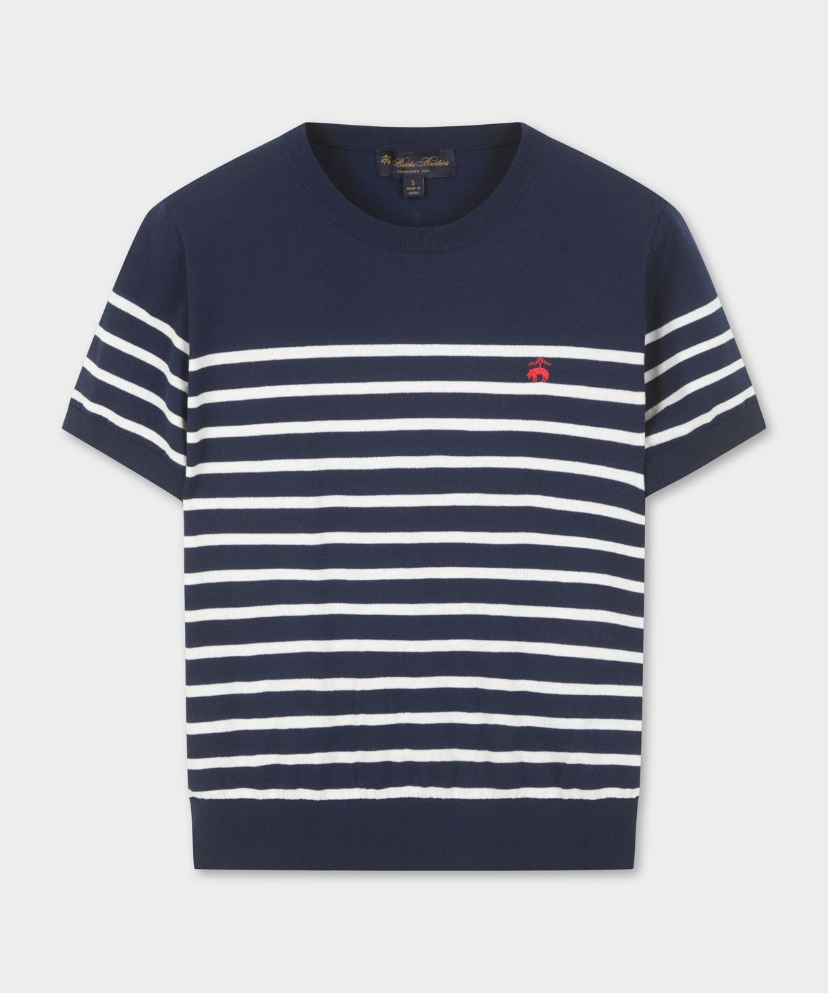 브룩스 브라더스(BROOKS BROTHERS) [여성] 솔리드 풀오버 반팔 (멀티) (BBWRWBG203)