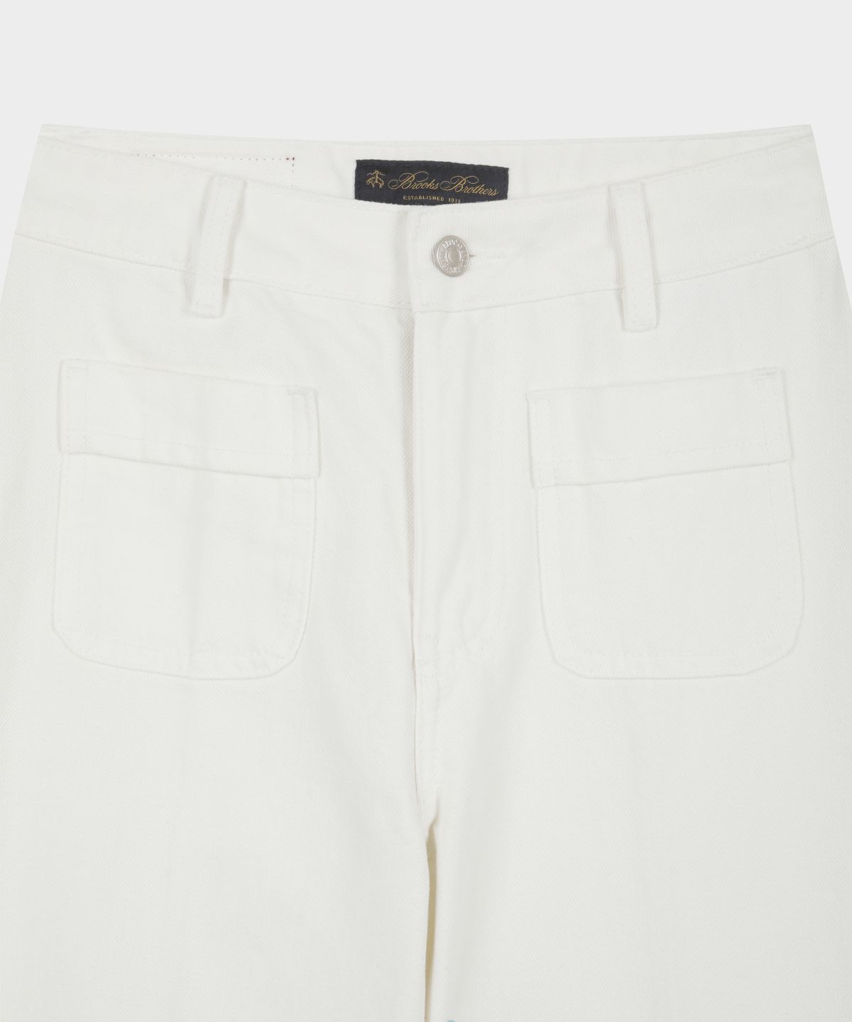 브룩스 브라더스(BROOKS BROTHERS) [여성] 포켓 화이트 데님 (화이트) (BBPDWBG101)