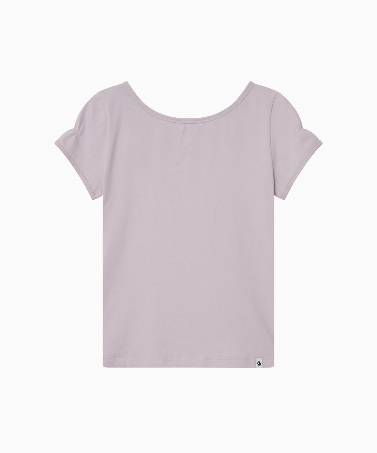 오헤시오(OHESHIO) BACK BUTTON SHIRRING T-SHIRT, LAVENDER