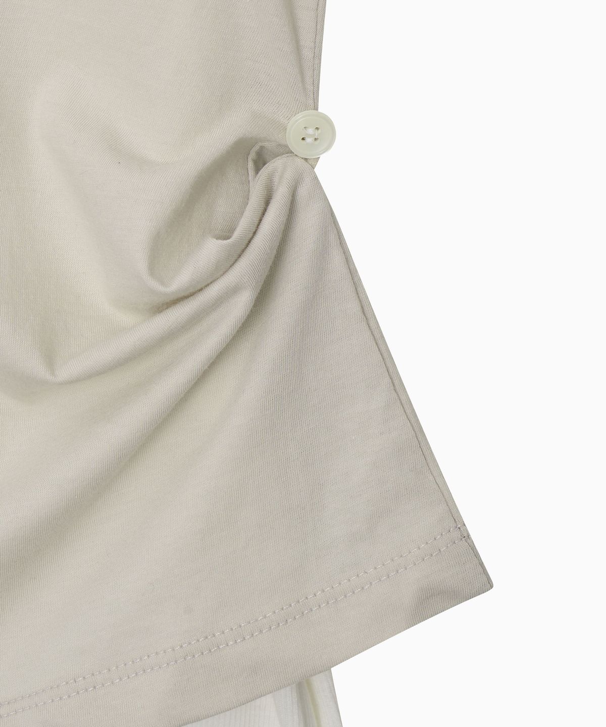 오헤시오(OHESHIO) TWO-WAY LAYERED T-SHIRT, IVORY