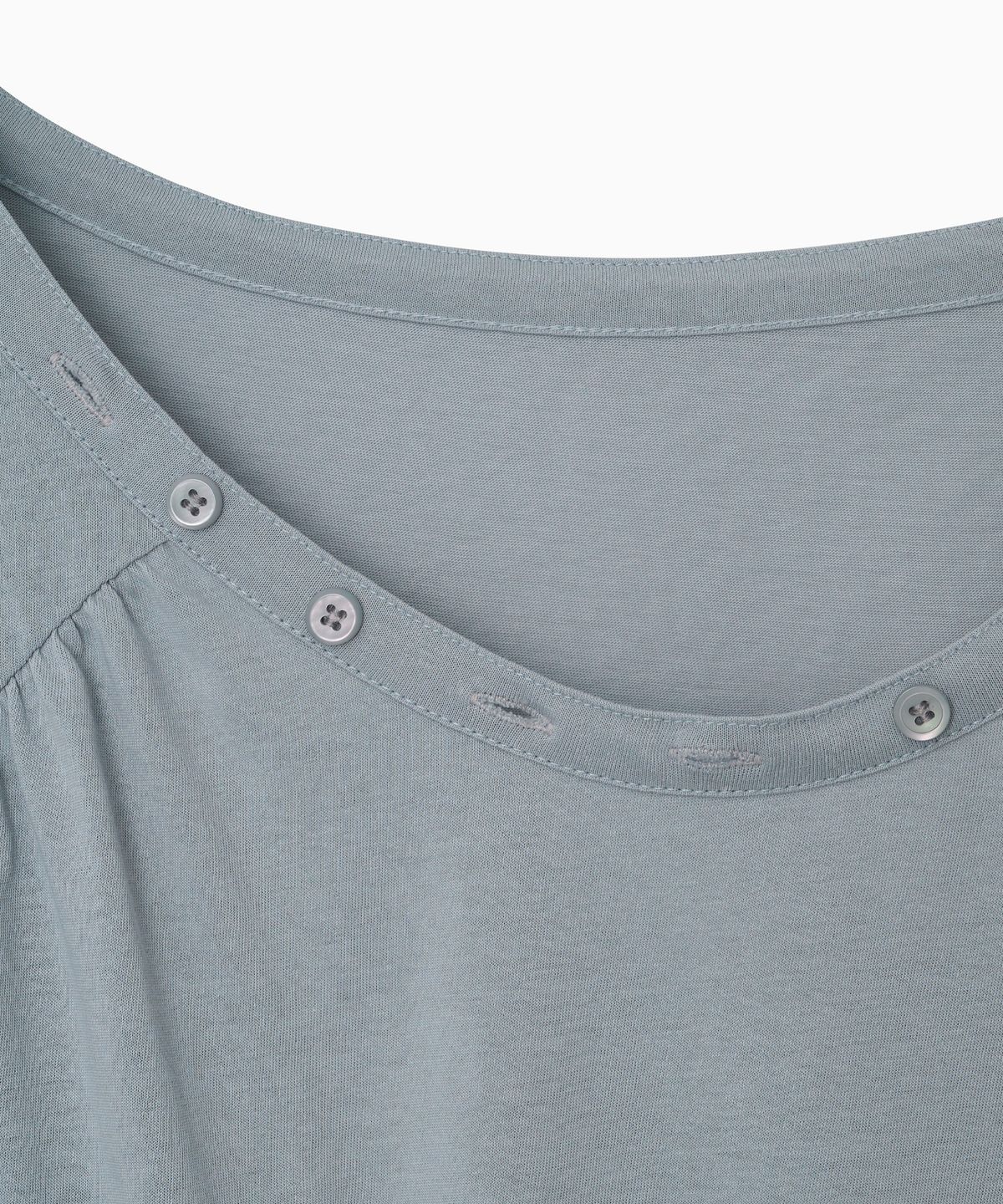 오헤시오(OHESHIO) ONE-SHOULDER WRAP T-SHIRT, GRAY