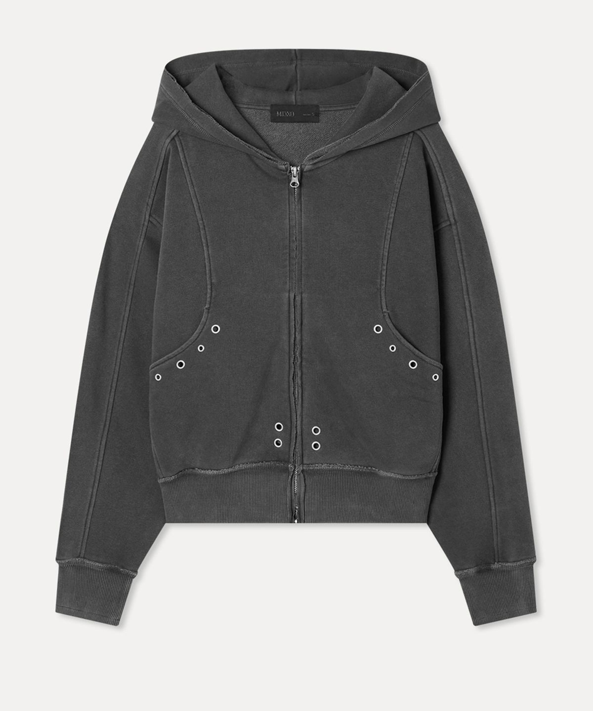 미쏘(MIXXO) 워시드 후드집업_MIWJMG416C