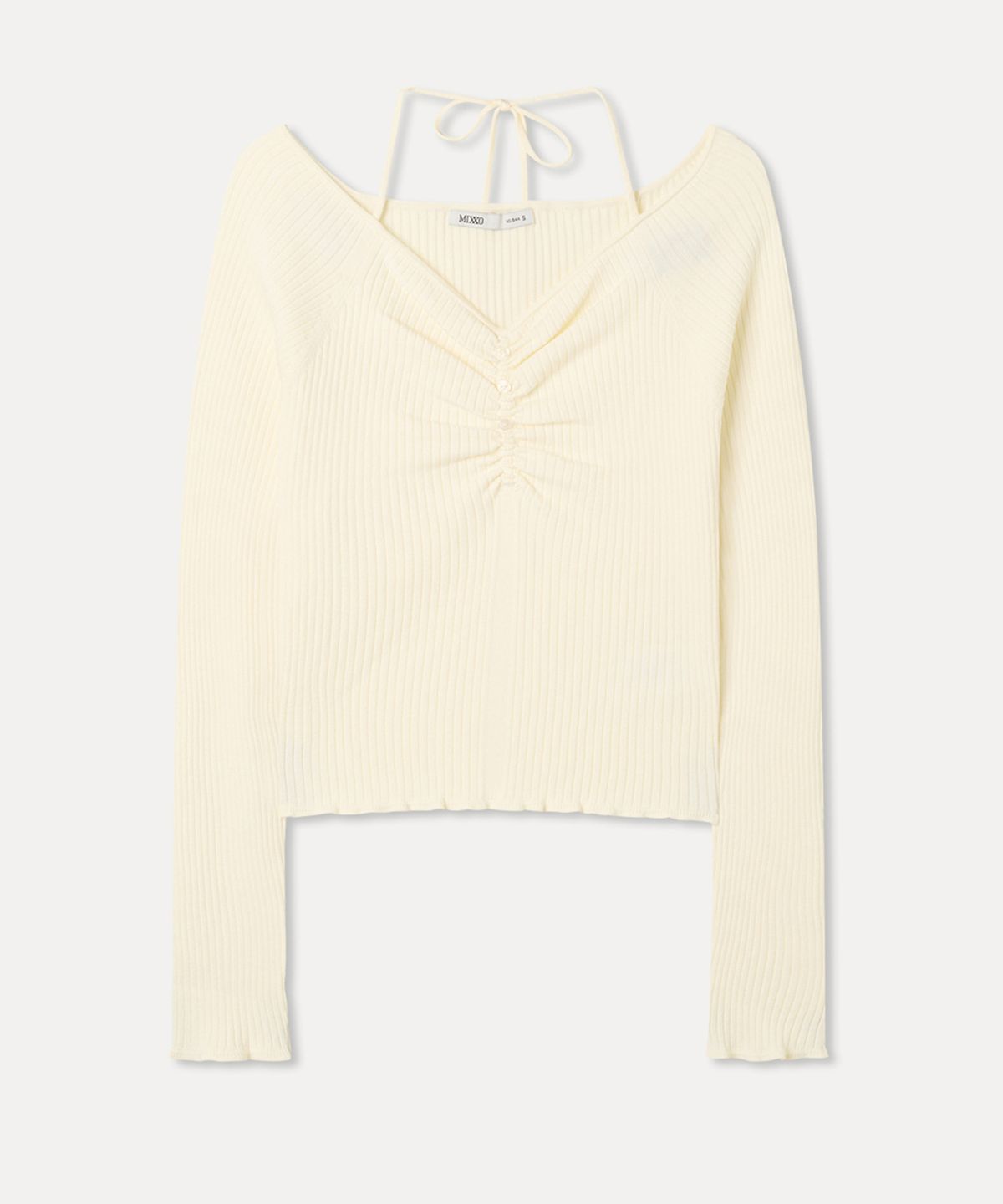 미쏘(MIXXO) 셔링 포인트 풀오버_MIWKAG421T