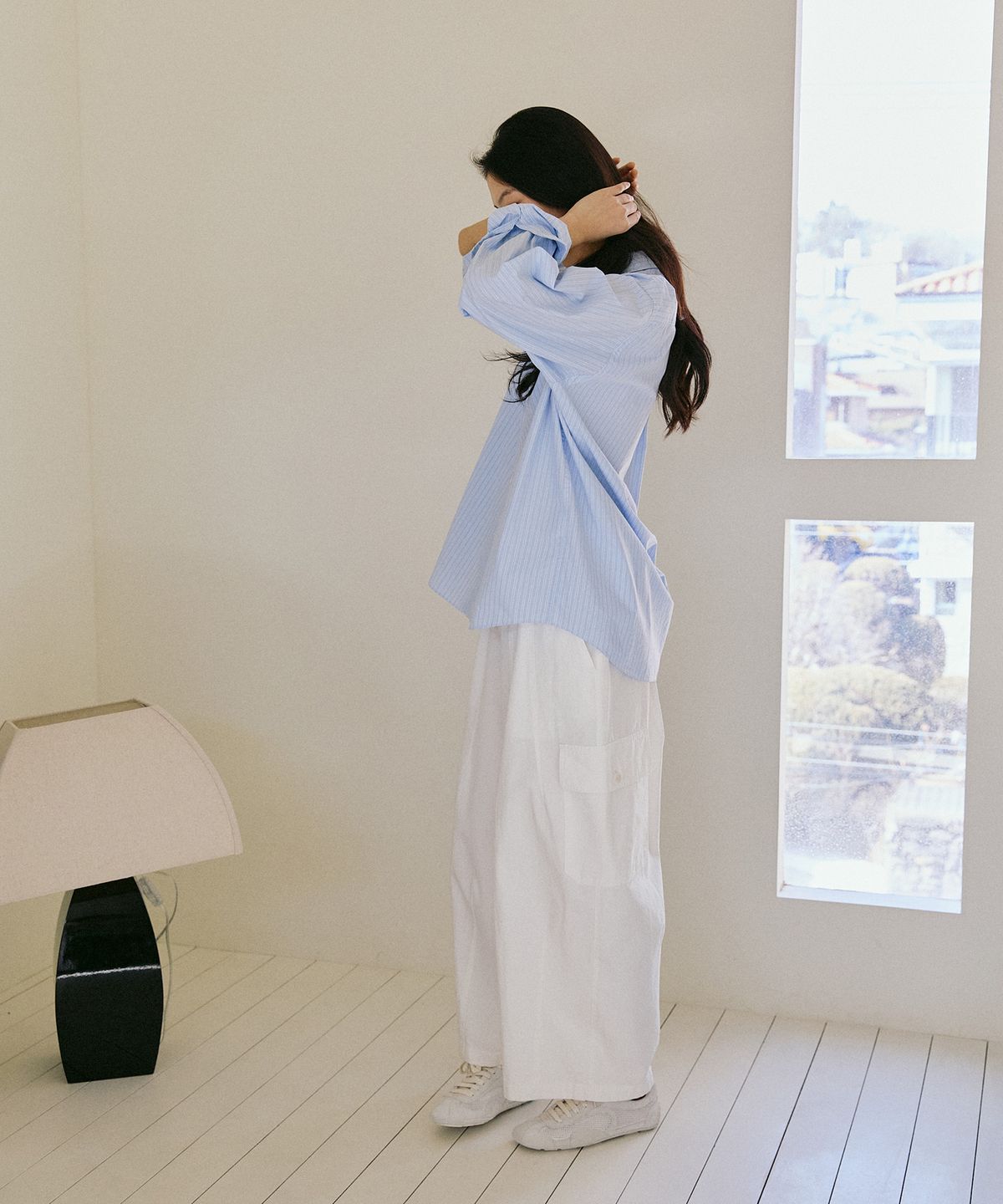 프롭(PROP) 스탠다드 셔츠 연블루