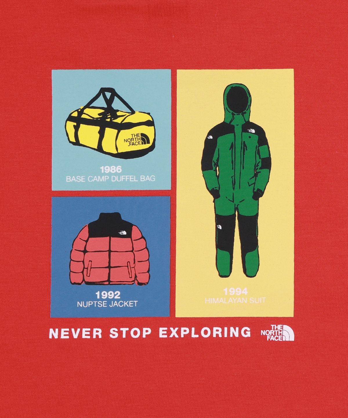 노스페이스 키즈(THE NORTH FACE KIDS) 키즈 엠블럼 아카이브 반팔 티 NT7US08V_RED